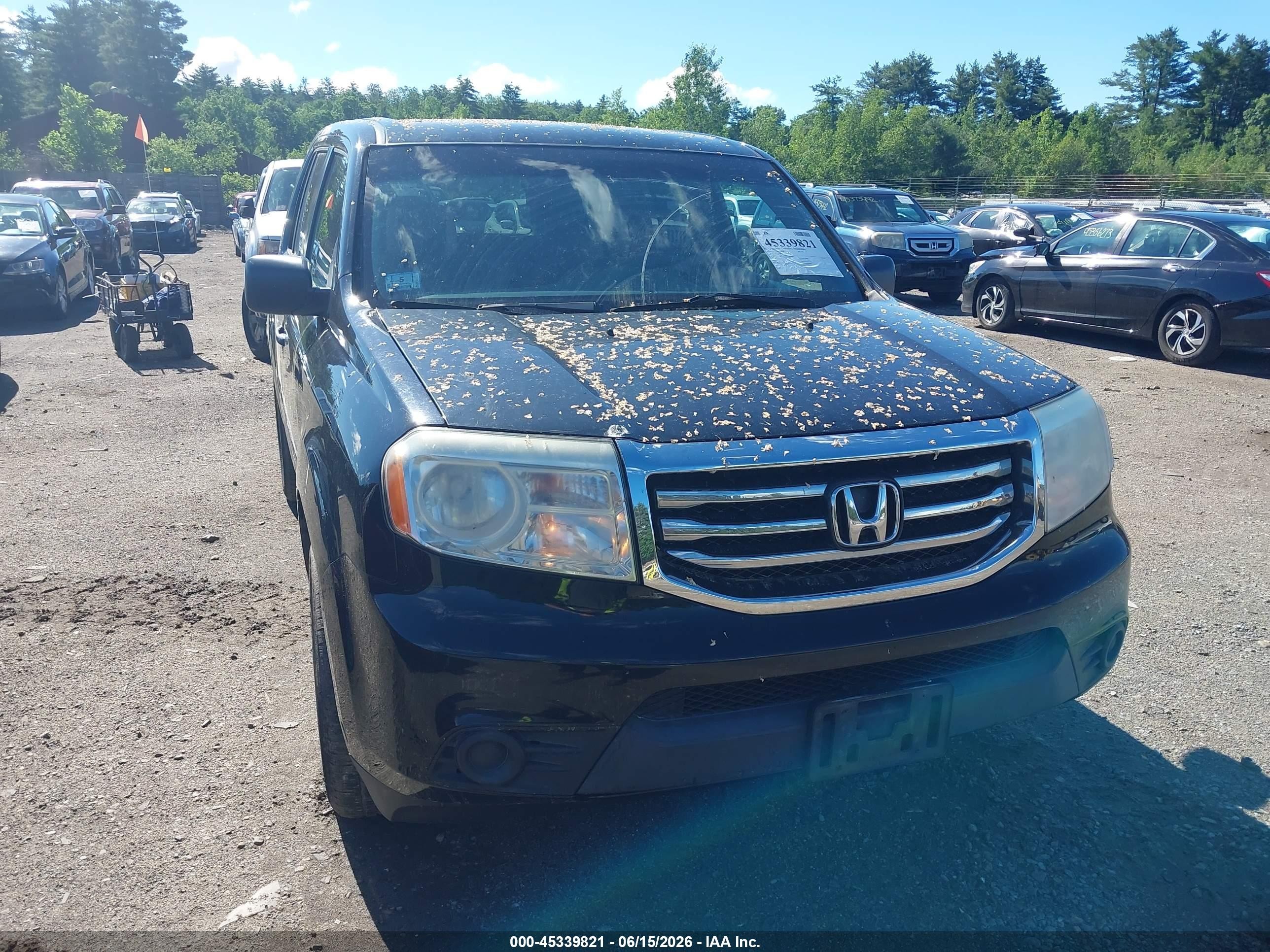 2015 Honda Pilot Lx Black vin: 5FNYF4H28FB044482