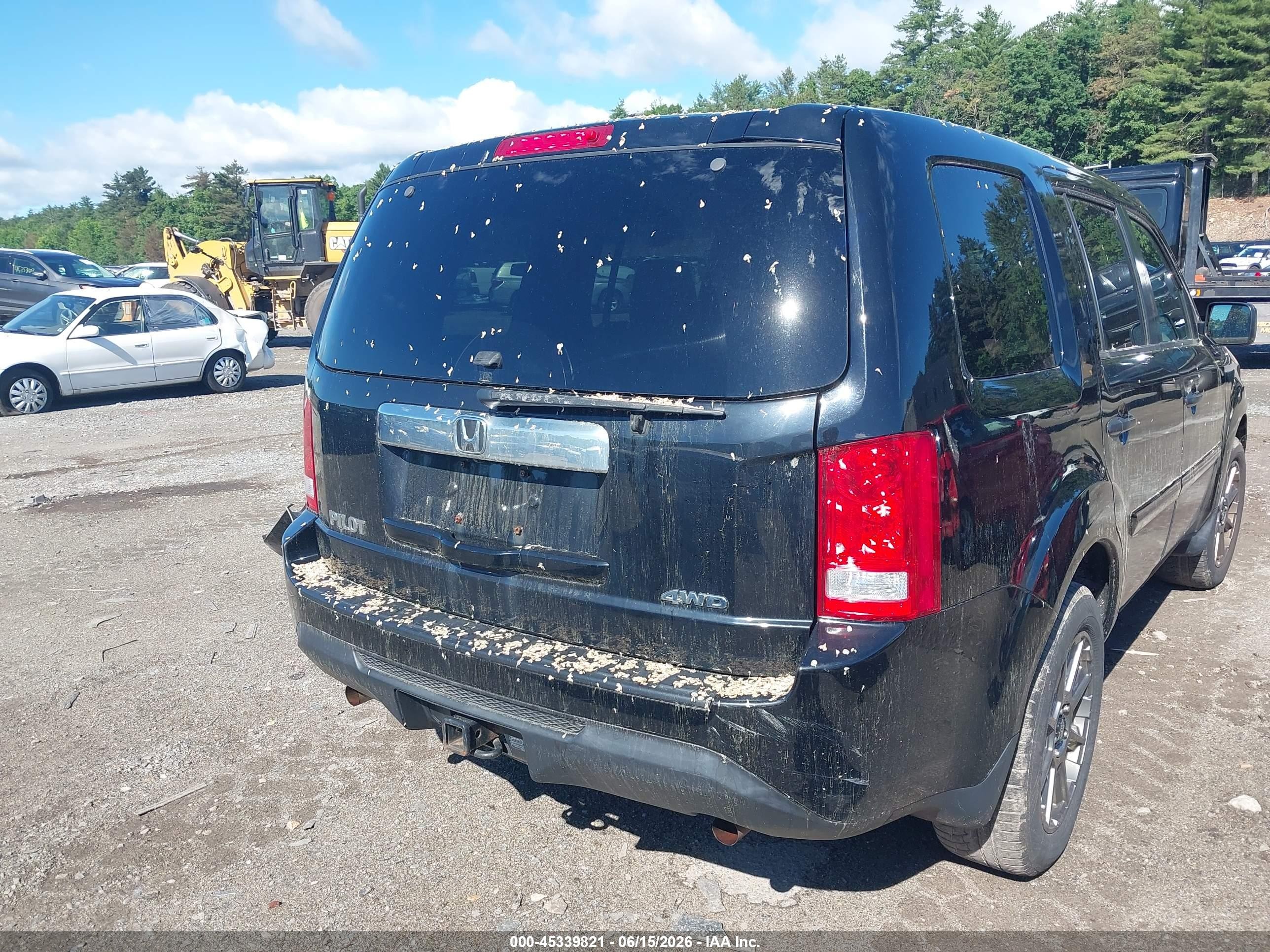 2015 Honda Pilot Lx Black vin: 5FNYF4H28FB044482