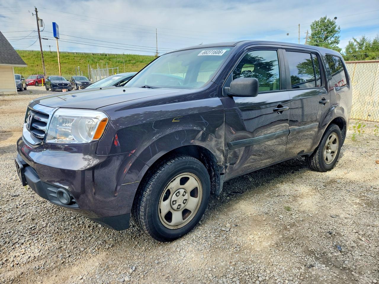 2013 Honda Pilot Lx Charcoal vin: 5FNYF4H29DB024559