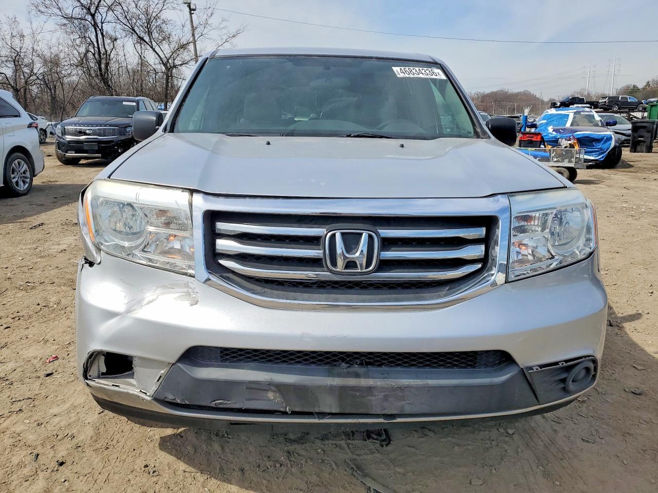 2013 Honda Pilot Lx Silver vin: 5FNYF4H29DB038834
