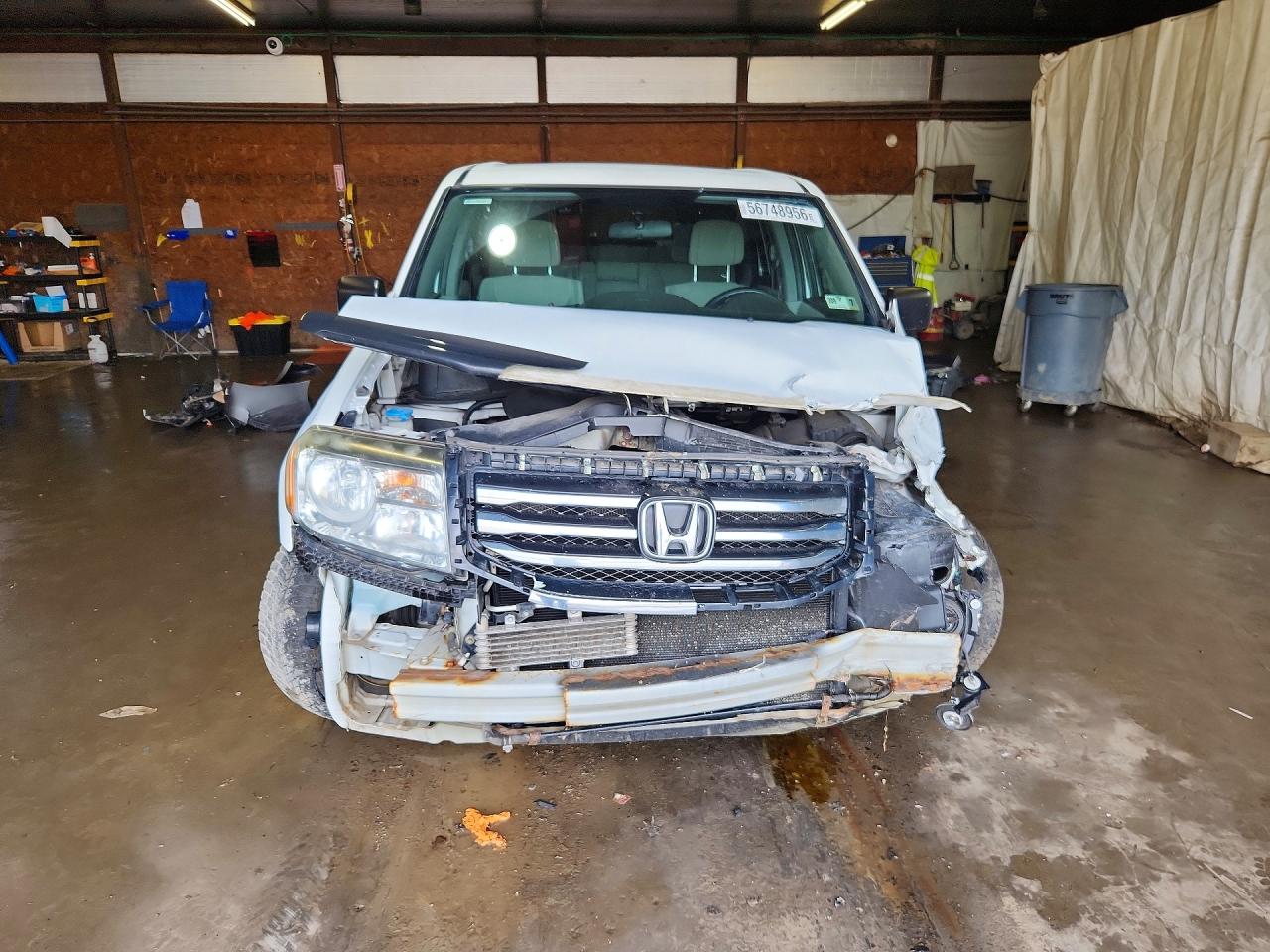 2013 Honda Pilot Lx White vin: 5FNYF4H29DB055679