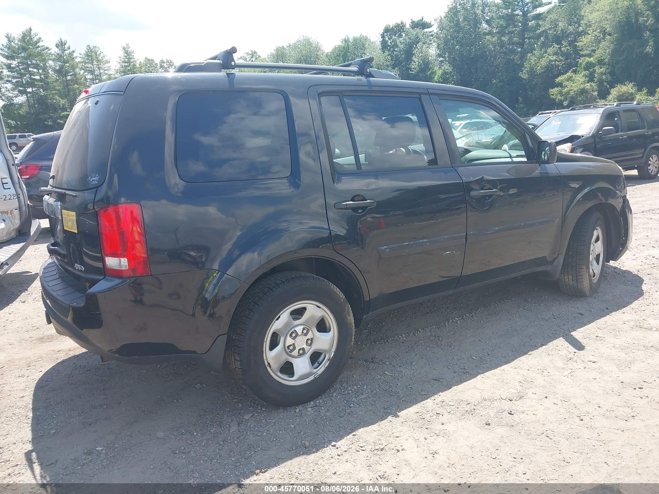 2013 Honda Pilot Lx Черный vin: 5FNYF4H29DB079724