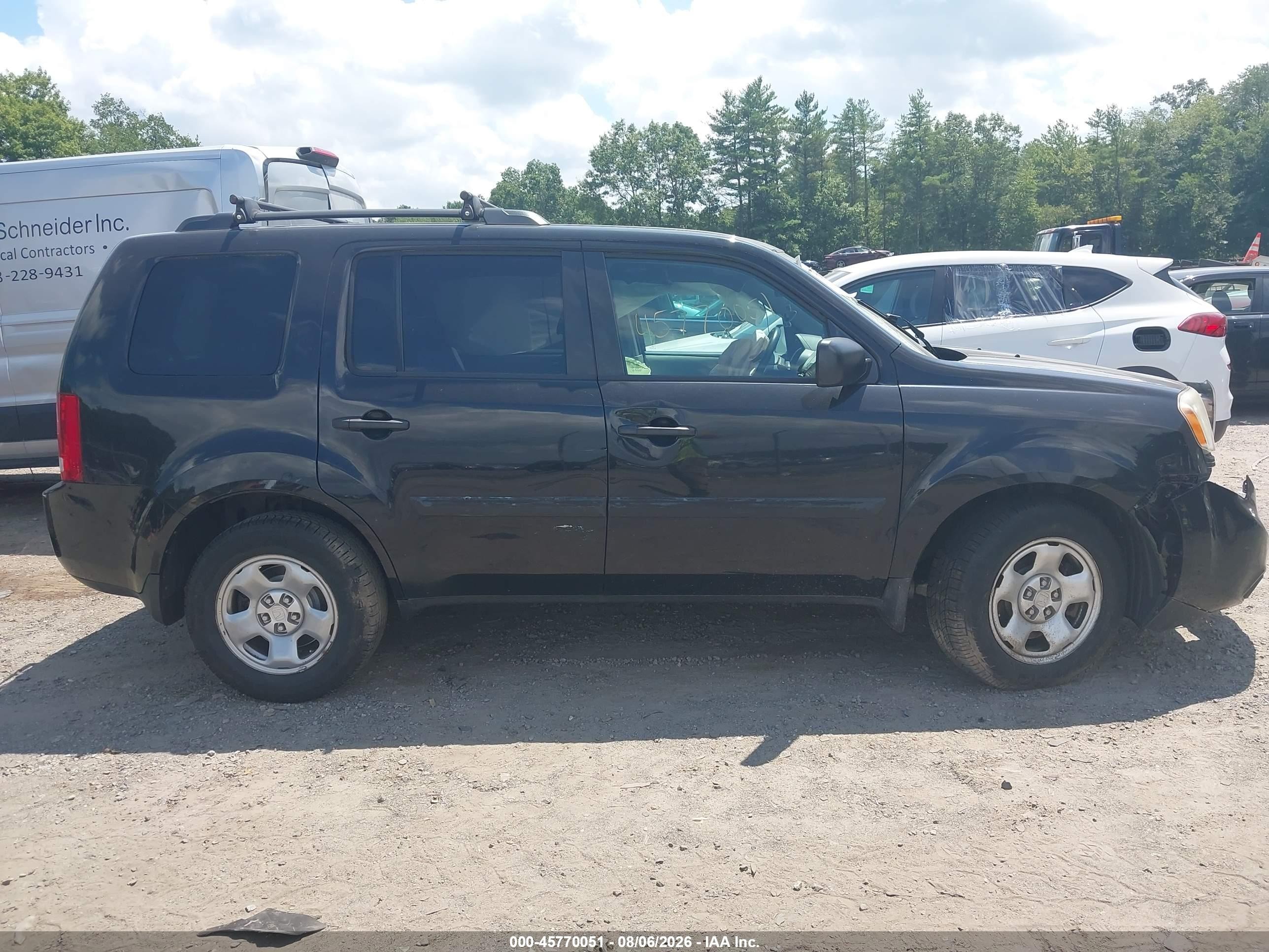 2013 Honda Pilot Lx Черный vin: 5FNYF4H29DB079724