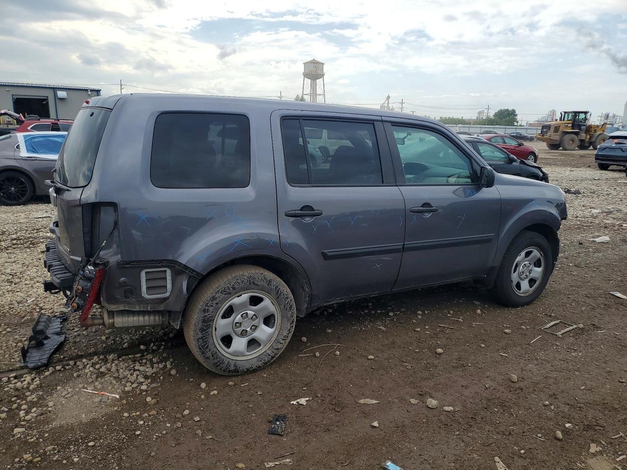2014 Honda Pilot Lx Gray vin: 5FNYF4H29EB014213