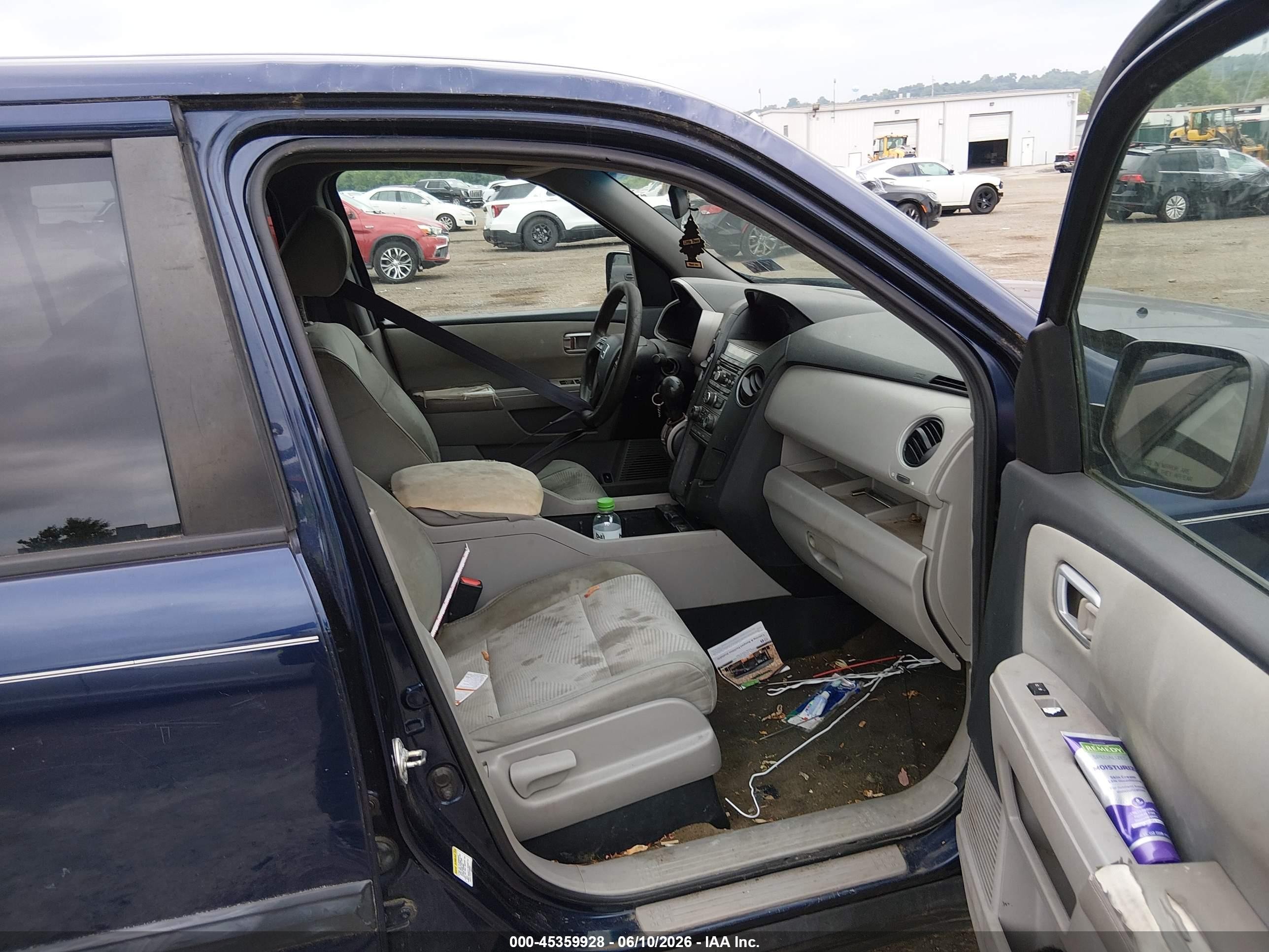2014 Honda Pilot Lx Blue vin: 5FNYF4H29EB027091