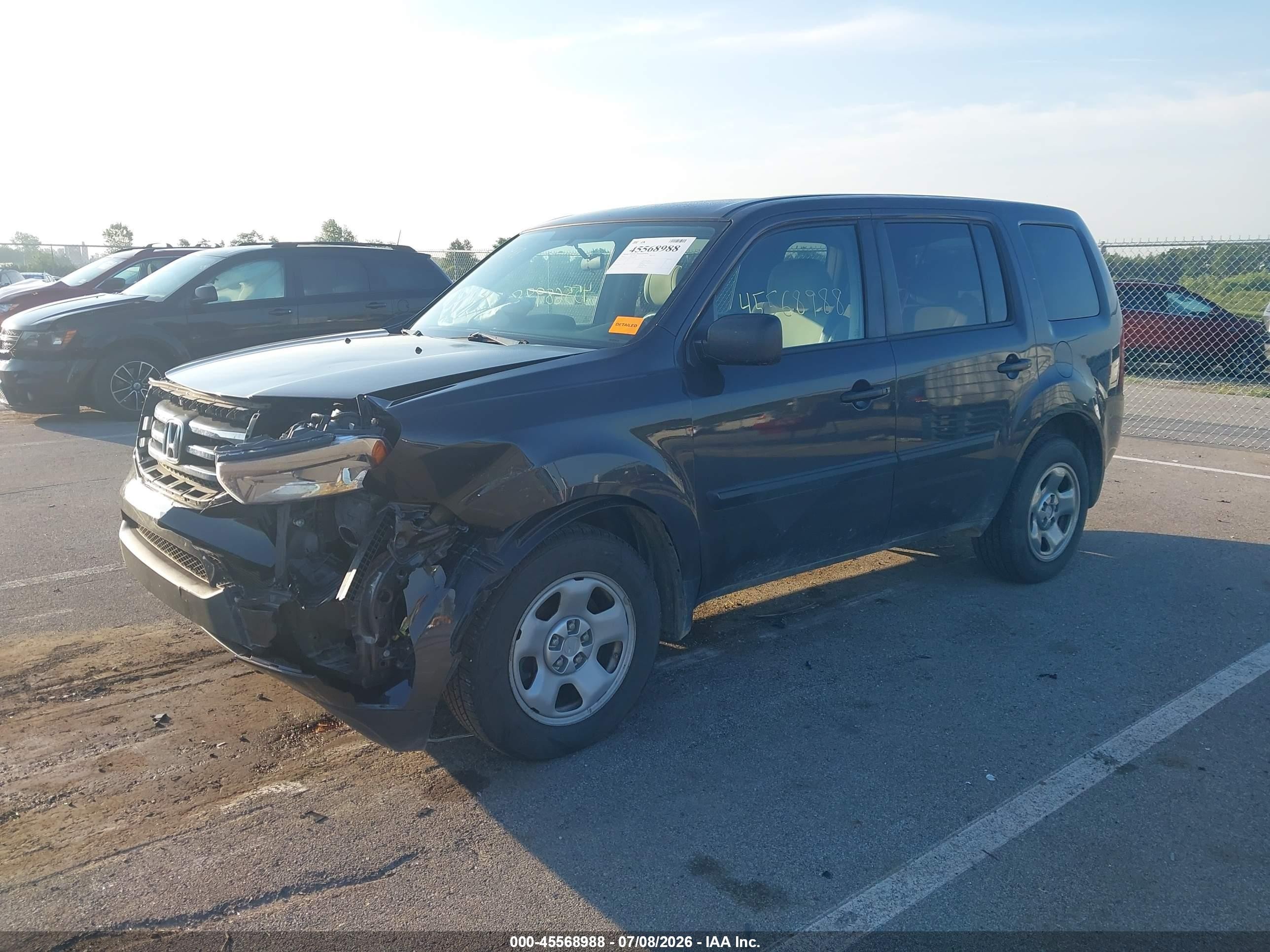 2015 Honda Pilot Lx Серый vin: 5FNYF4H29FB008235