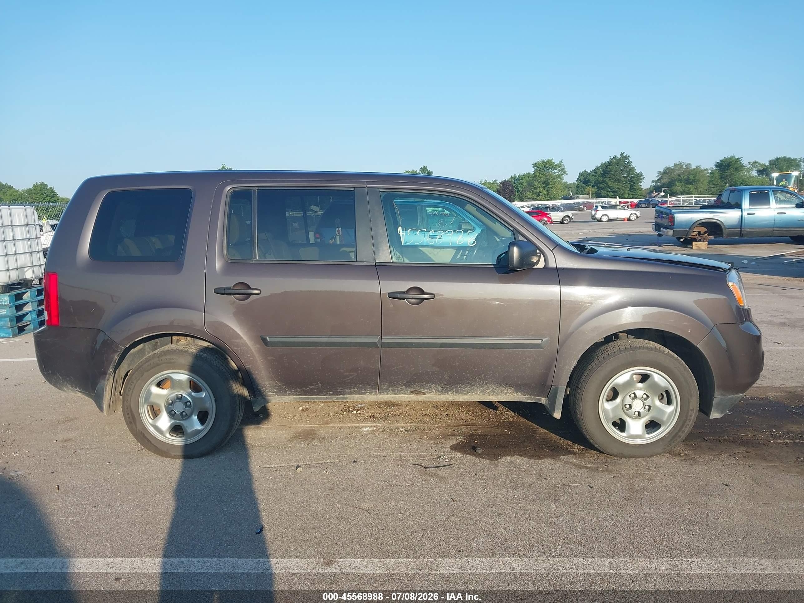 2015 Honda Pilot Lx Серый vin: 5FNYF4H29FB008235
