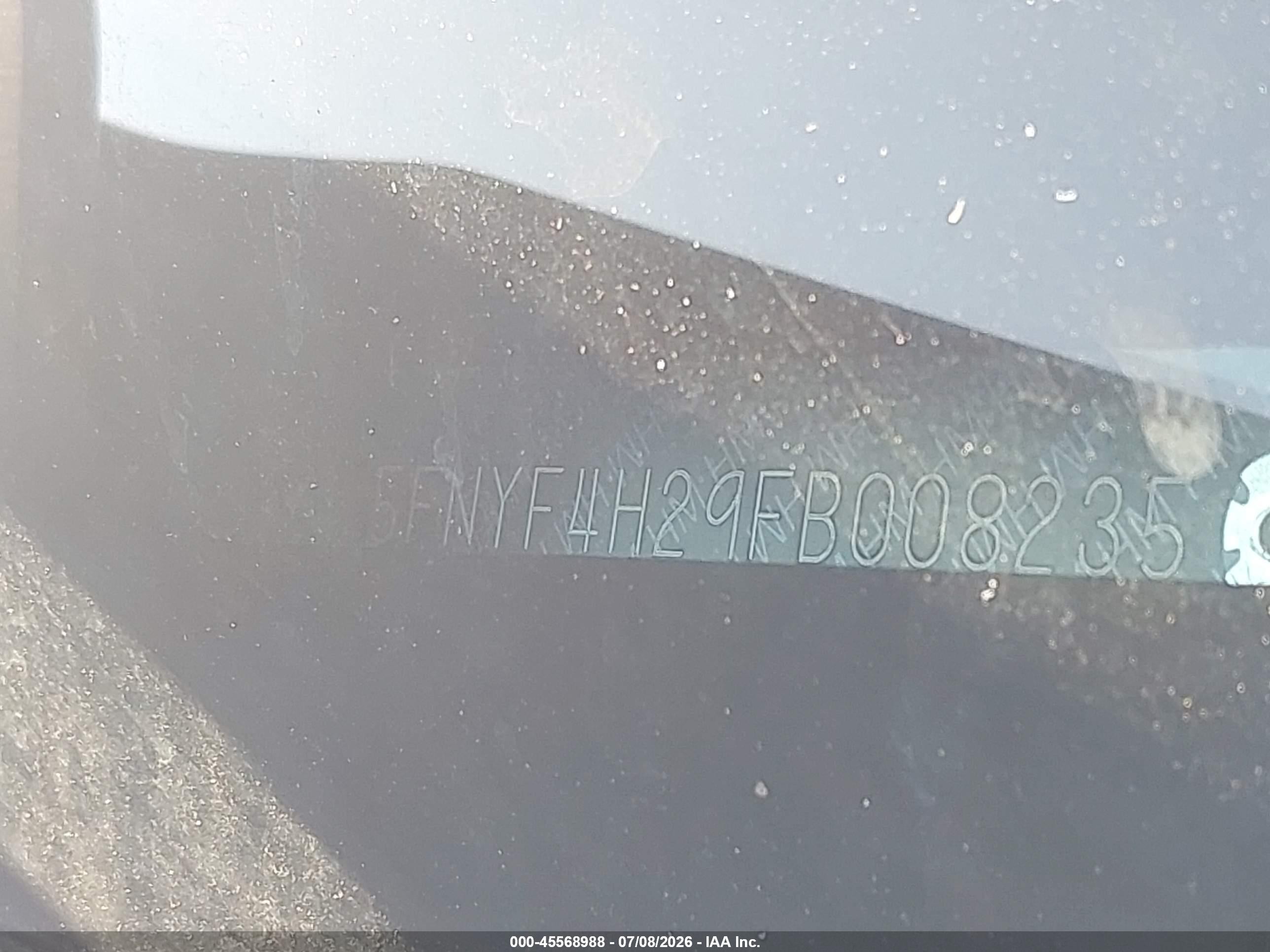 2015 Honda Pilot Lx Серый vin: 5FNYF4H29FB008235