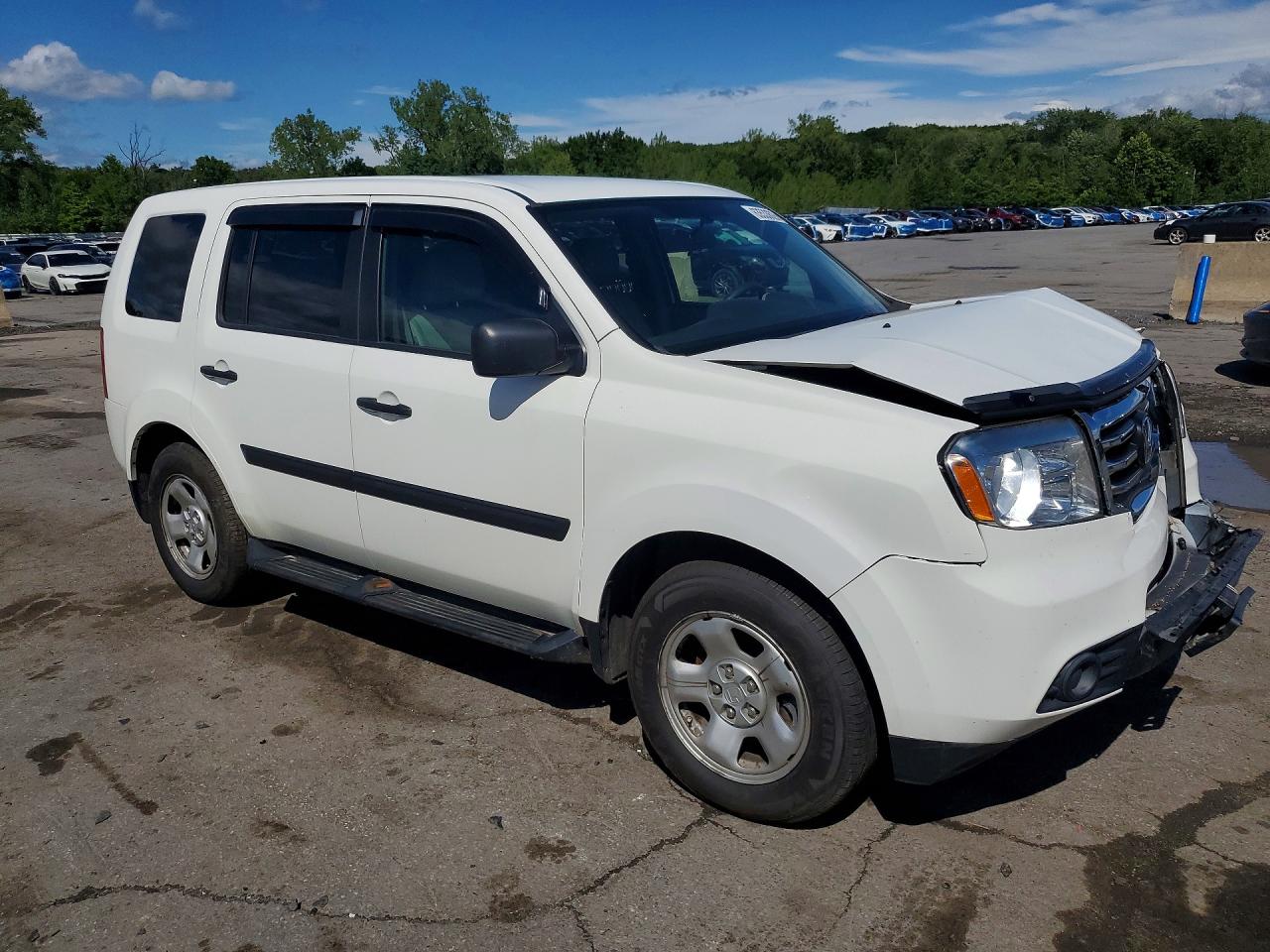 2015 Honda Pilot Lx White vin: 5FNYF4H29FB050226