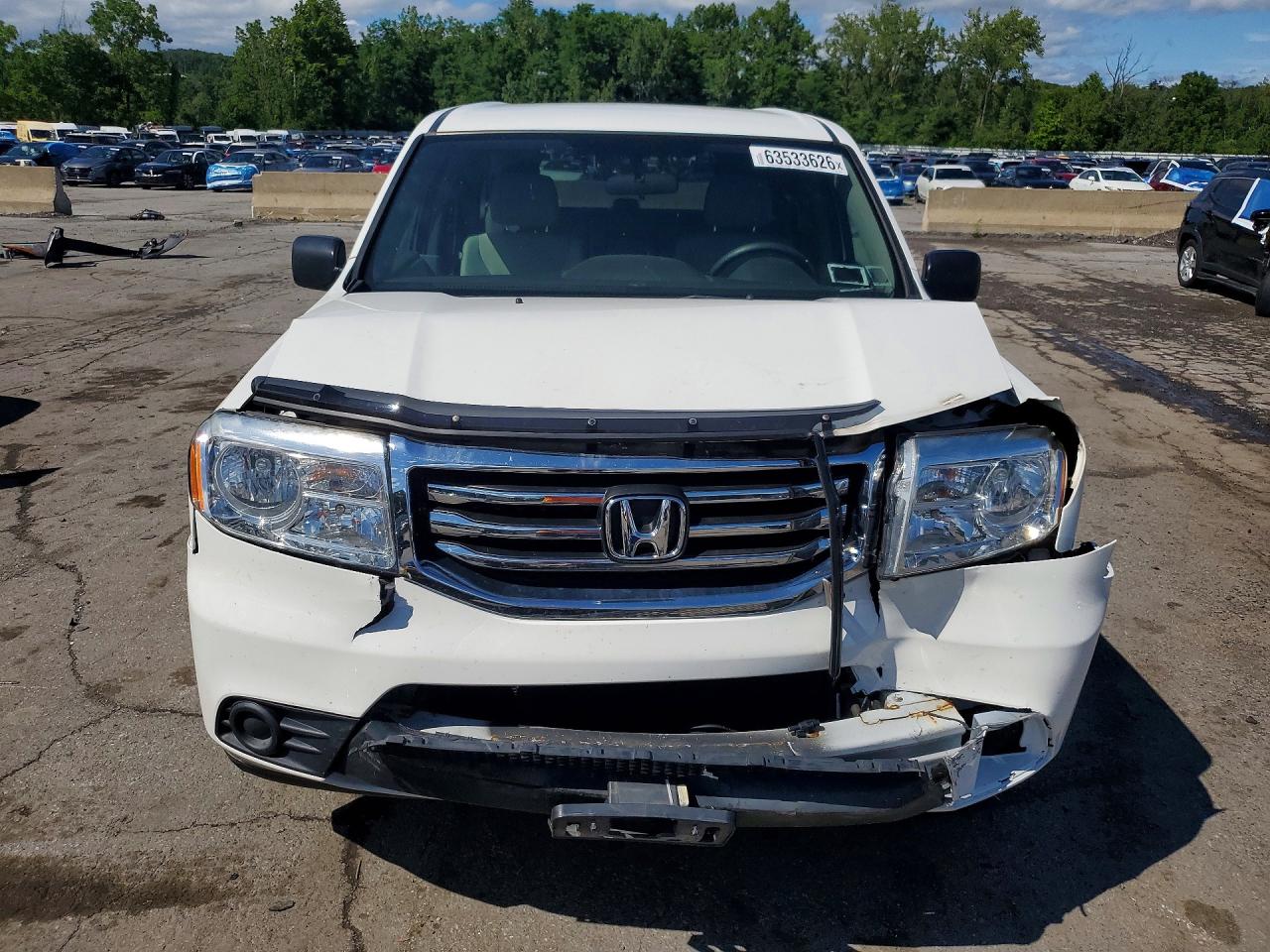 2015 Honda Pilot Lx White vin: 5FNYF4H29FB050226