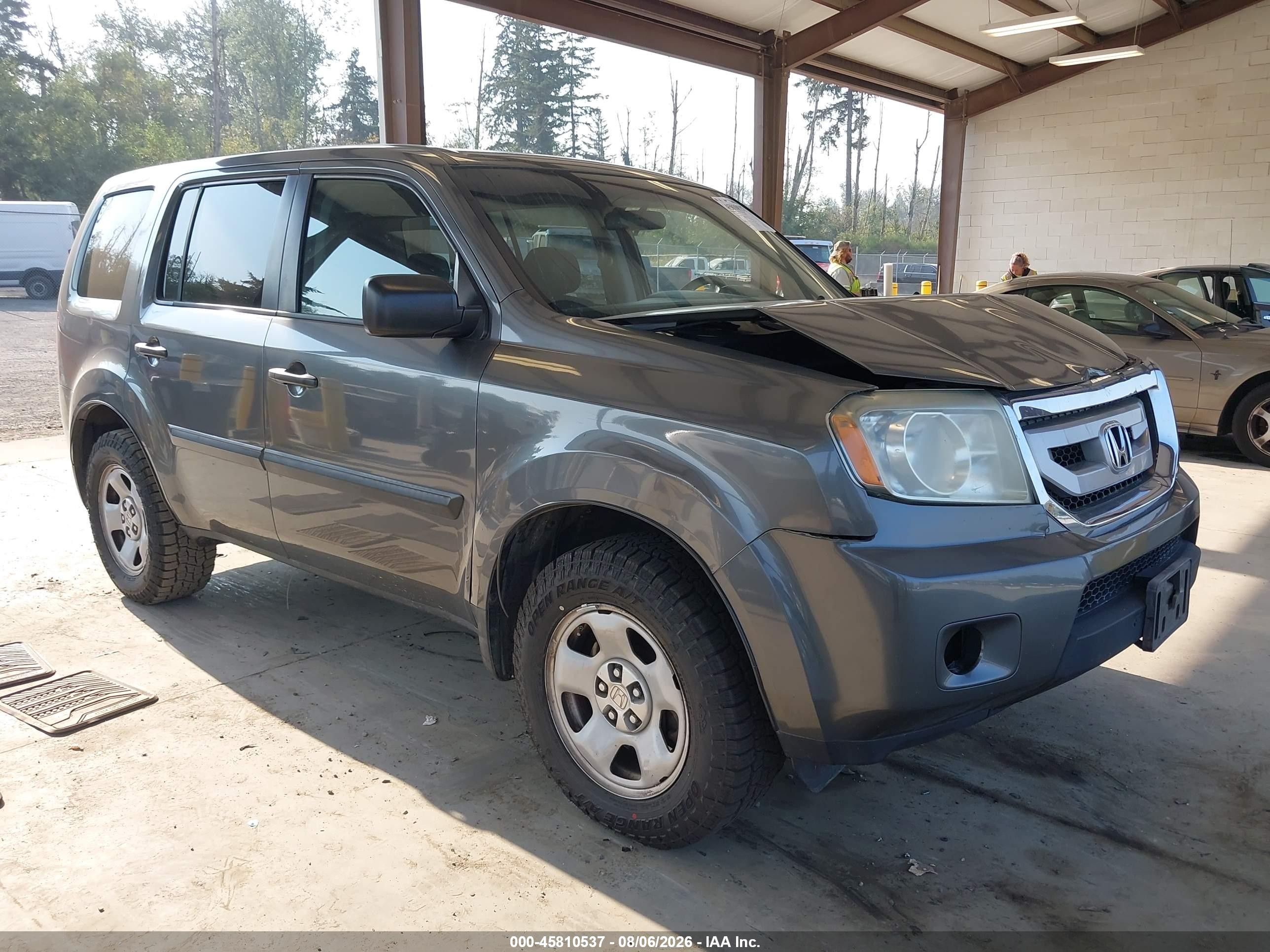 2011 Honda Pilot Lx Серый vin: 5FNYF4H2XBB028732