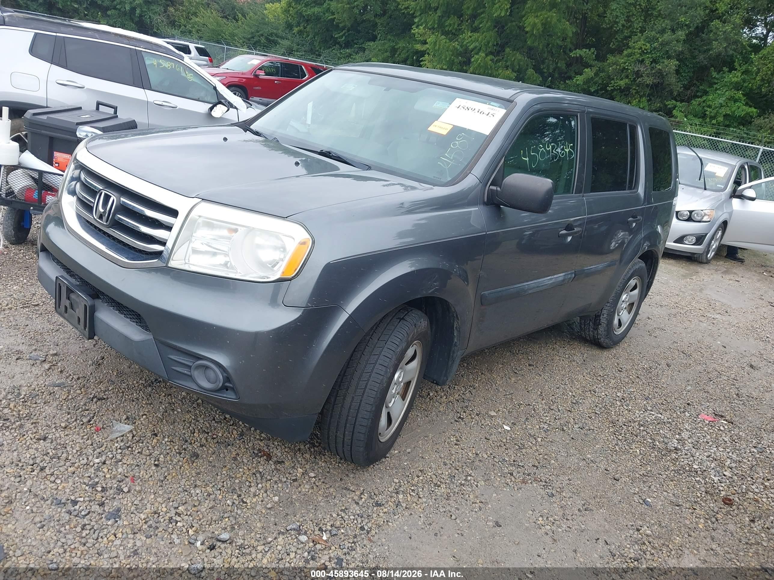 2013 Honda Pilot Lx Black vin: 5FNYF4H2XDB057831