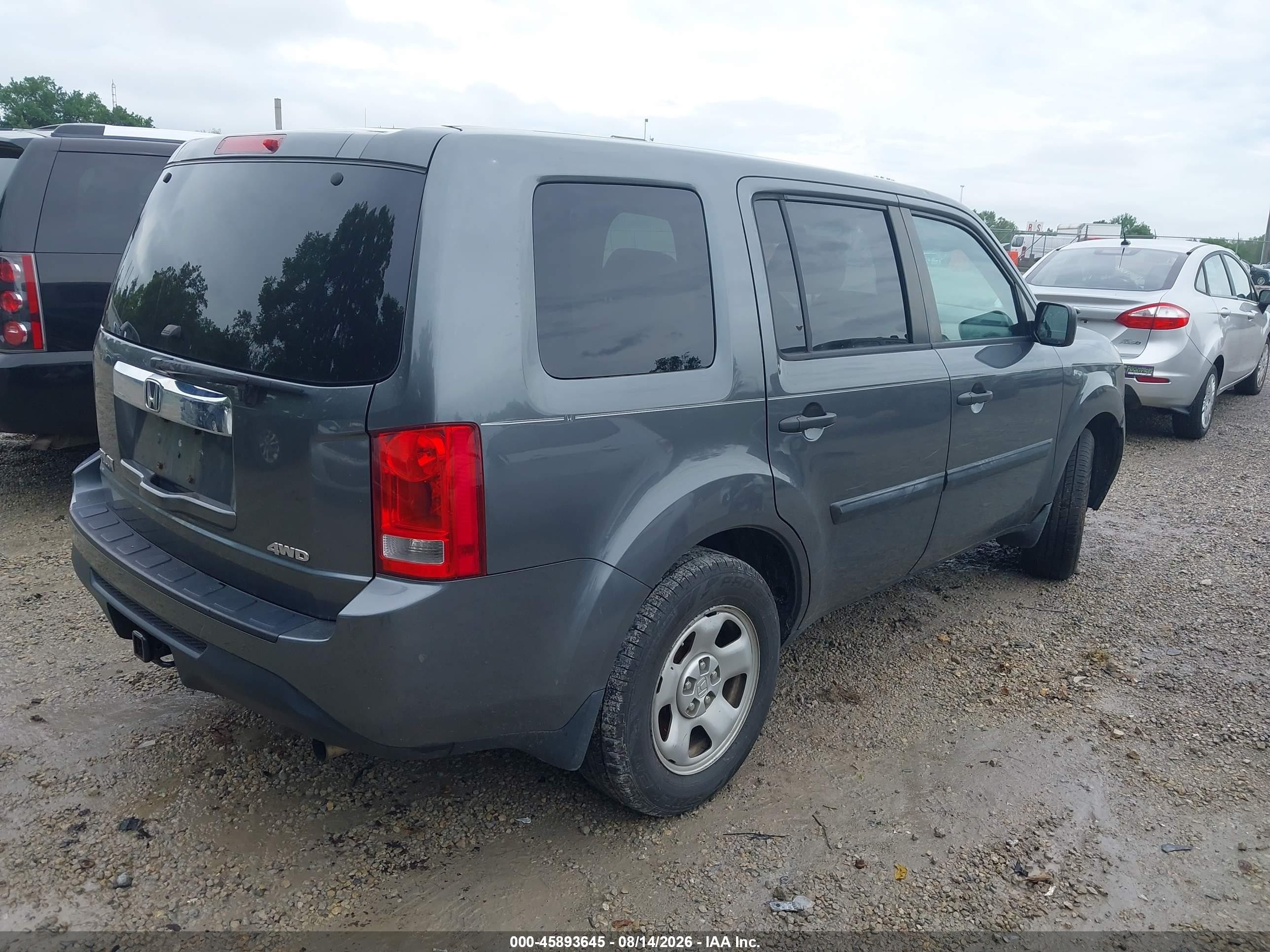 2013 Honda Pilot Lx Black vin: 5FNYF4H2XDB057831