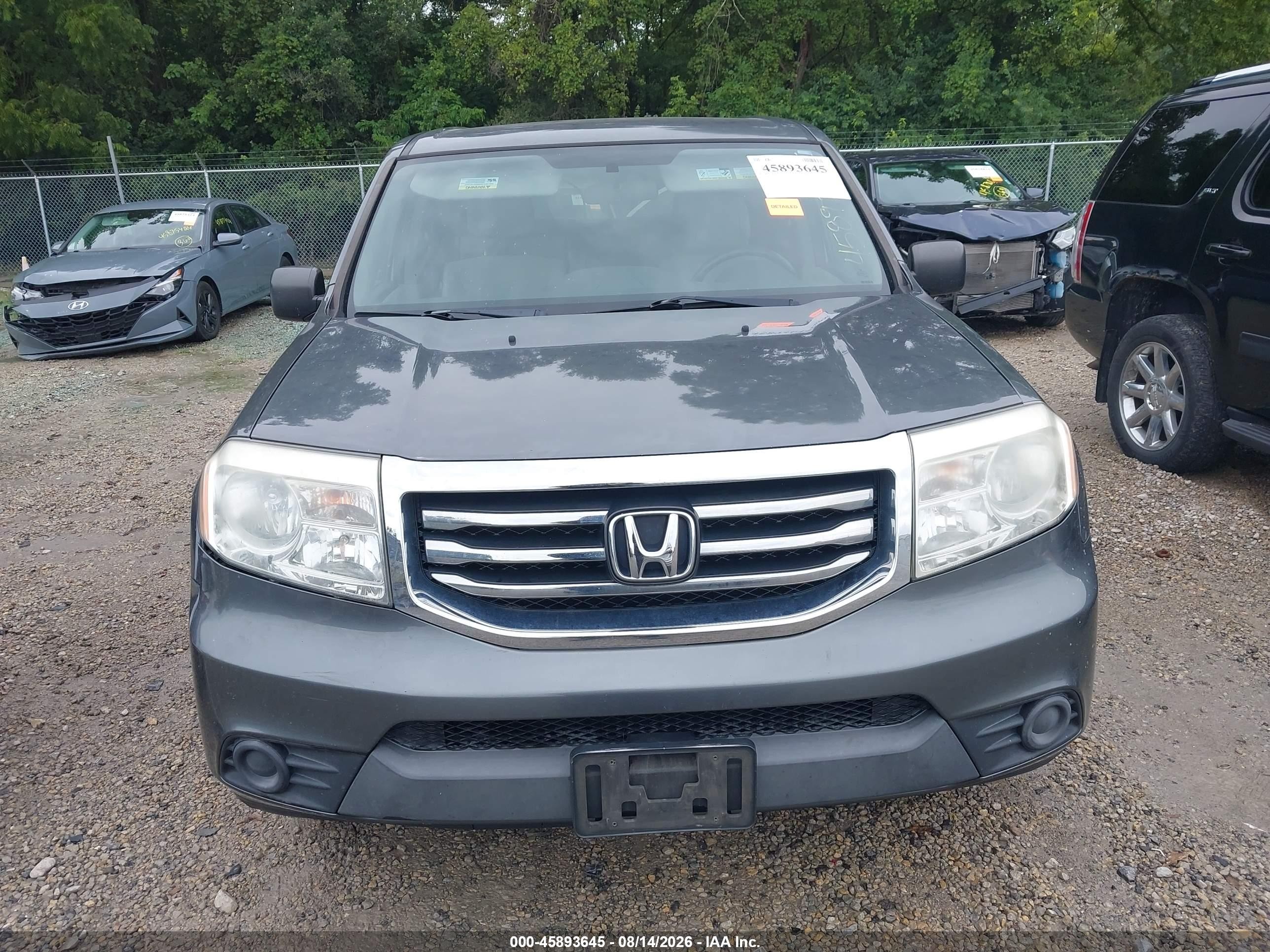 2013 Honda Pilot Lx Black vin: 5FNYF4H2XDB057831