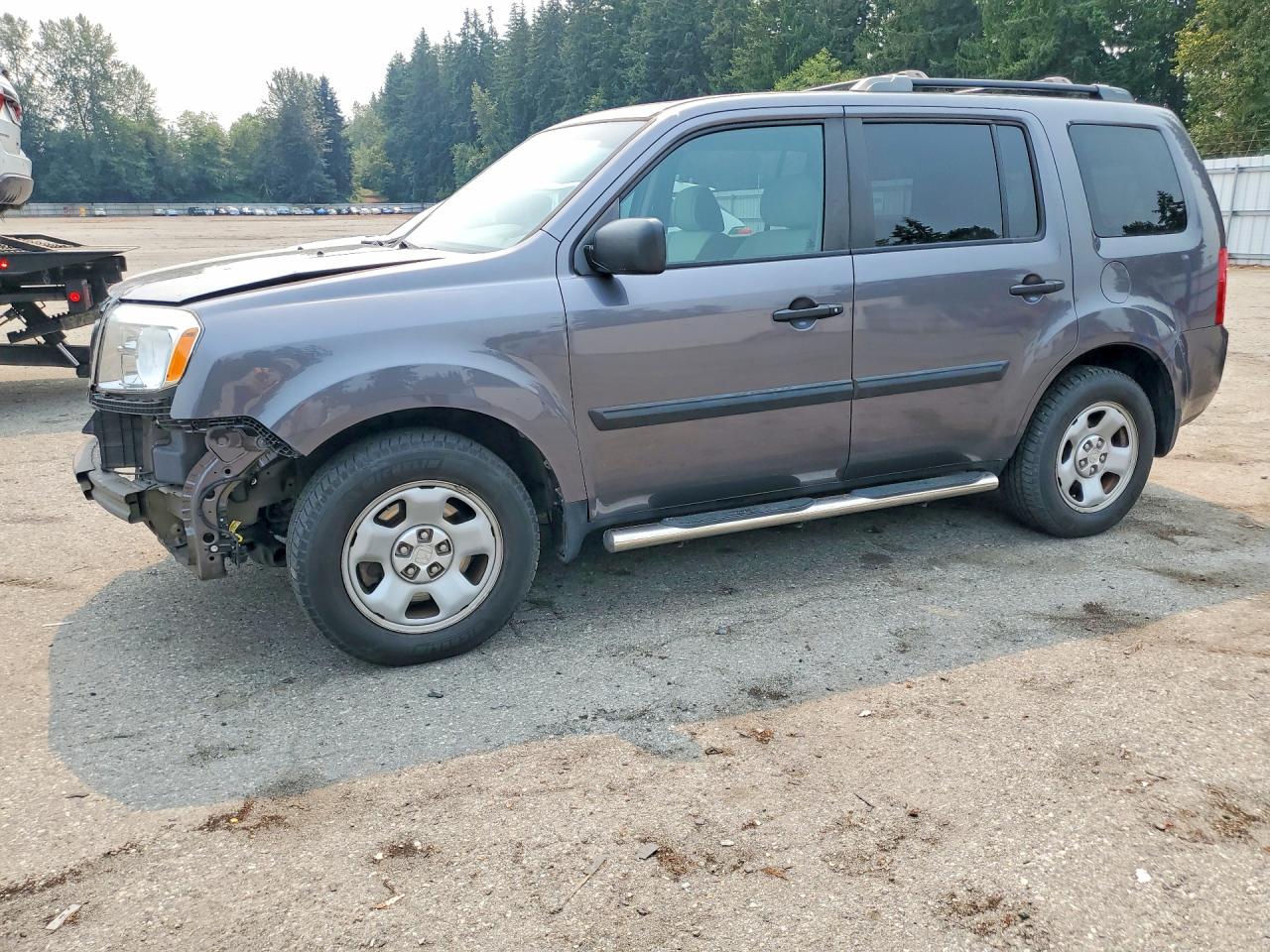 2014 Honda Pilot Lx Серый vin: 5FNYF4H2XEB011384