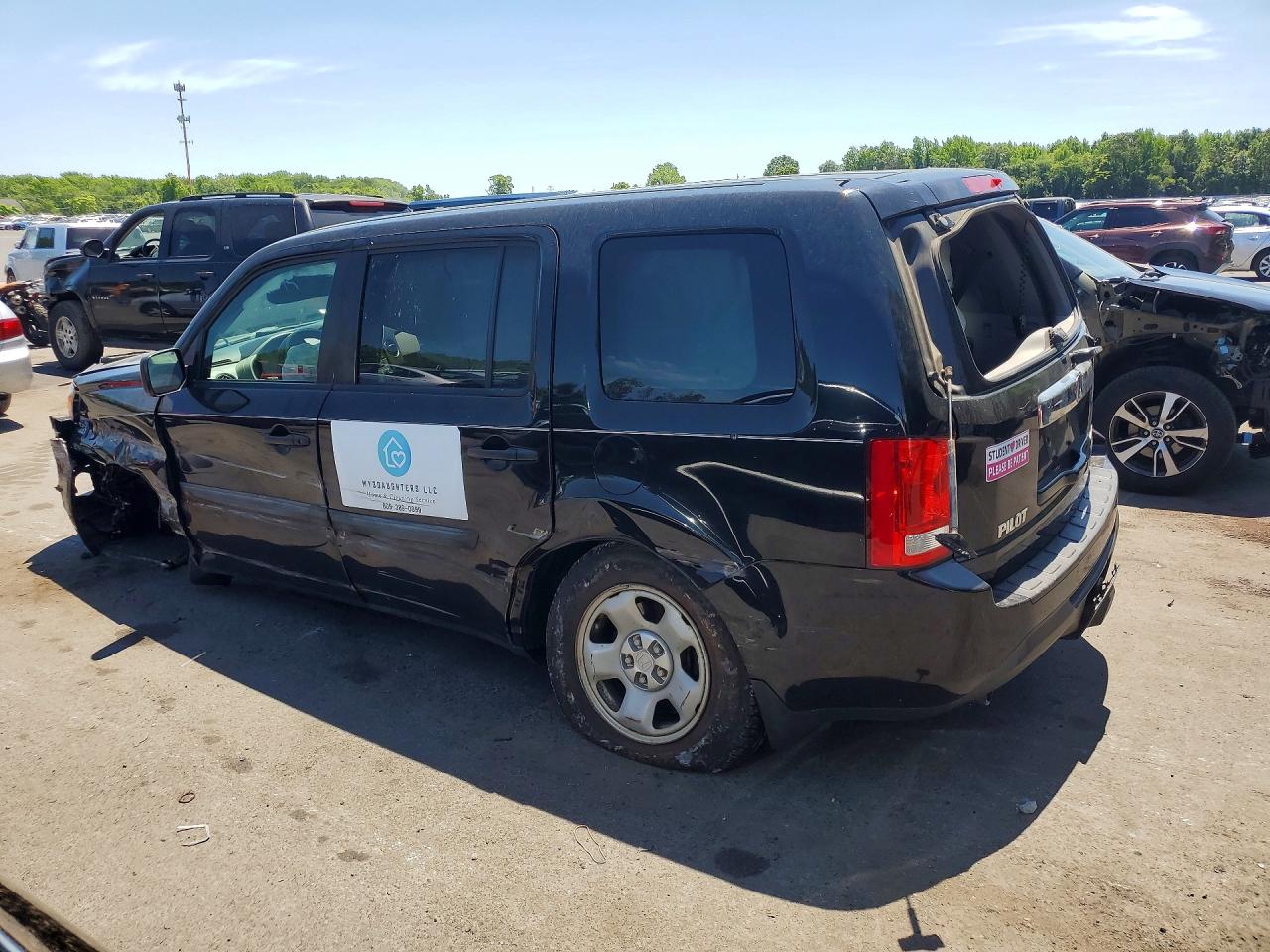 2015 Honda Pilot Lx Black vin: 5FNYF4H2XFB062062