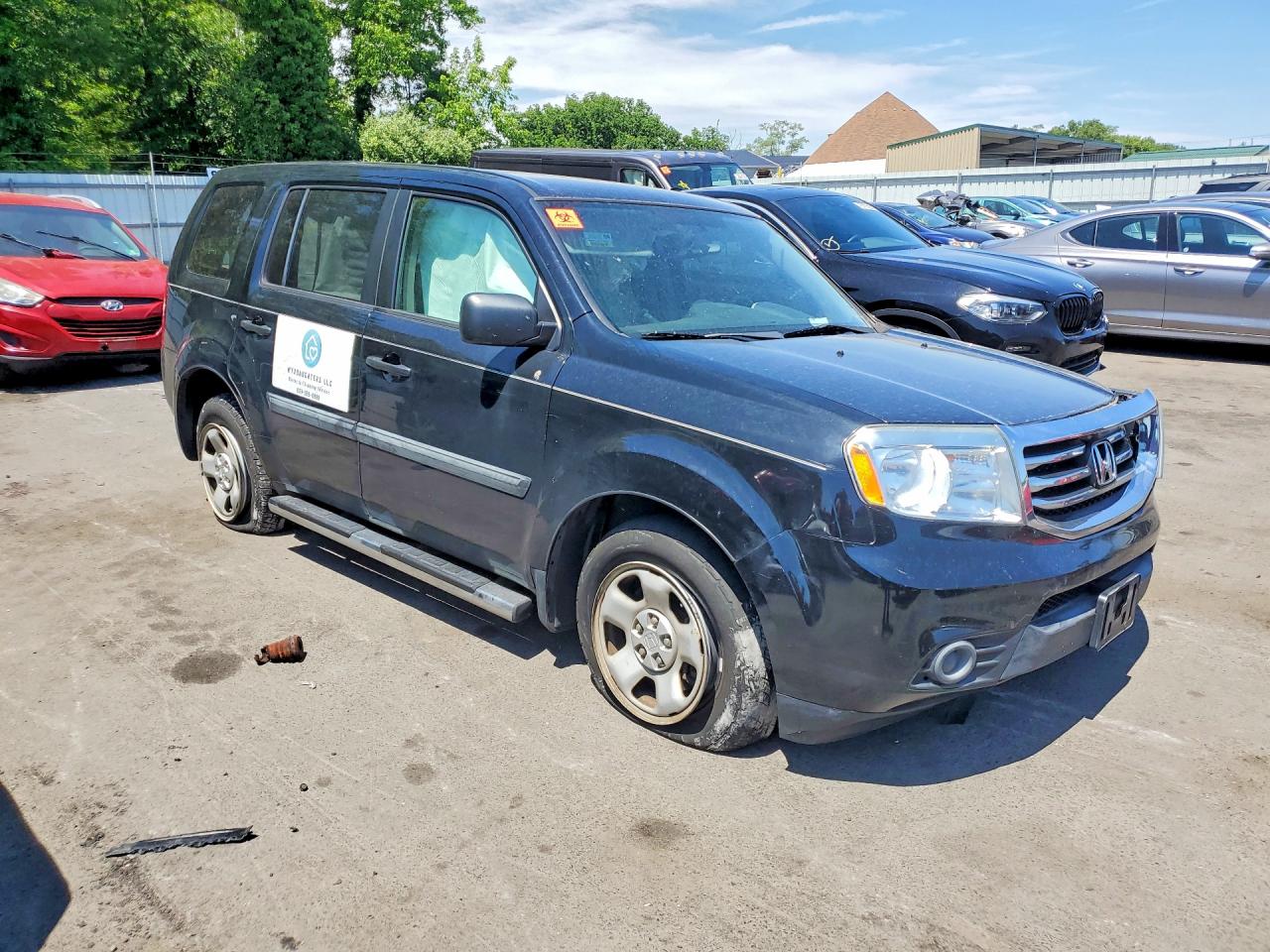 2015 Honda Pilot Lx Black vin: 5FNYF4H2XFB062062