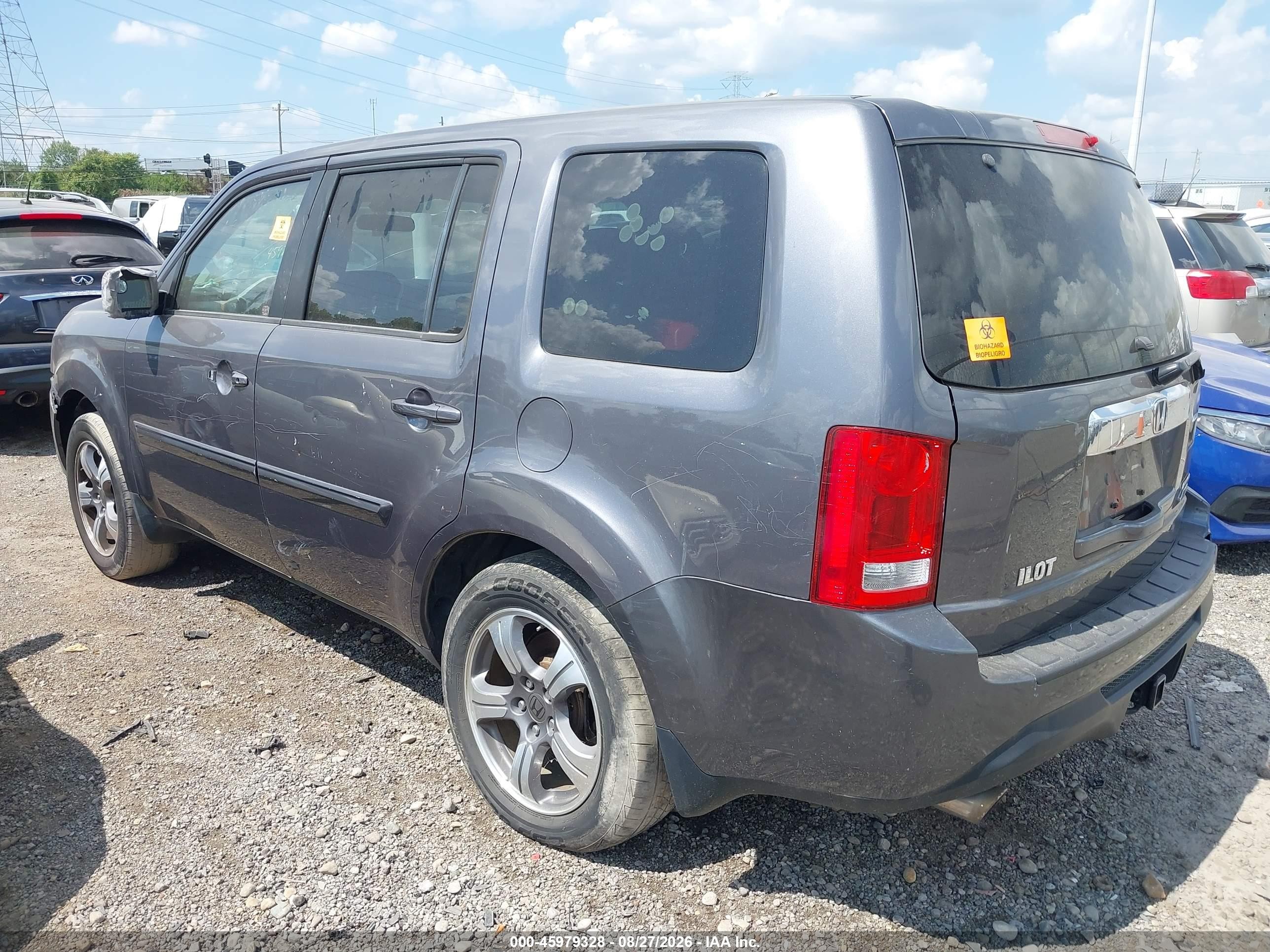 2015 Honda Pilot Se Gray vin: 5FNYF4H33FB055107