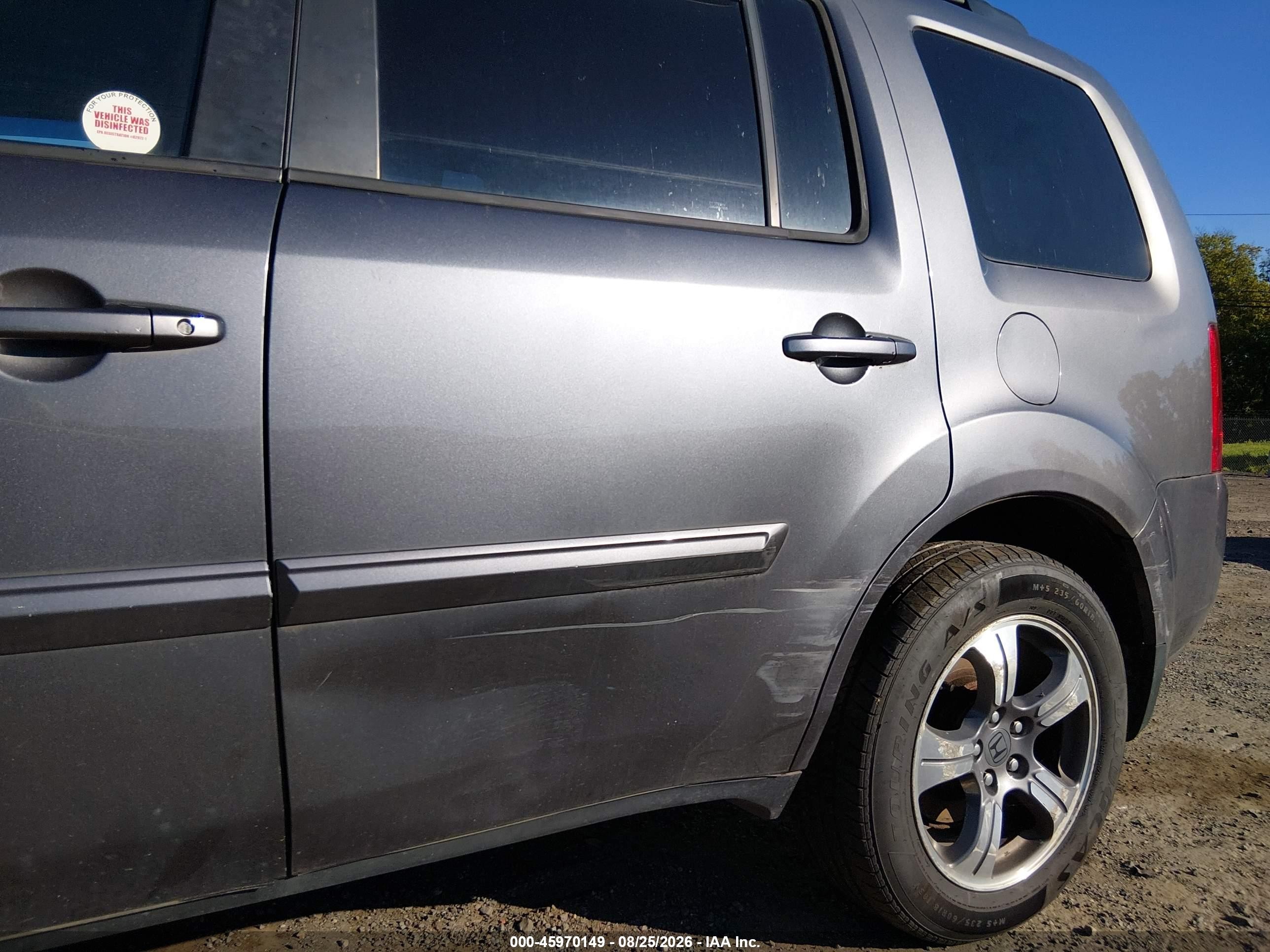 2015 Honda Pilot Se Gray vin: 5FNYF4H38FB073960