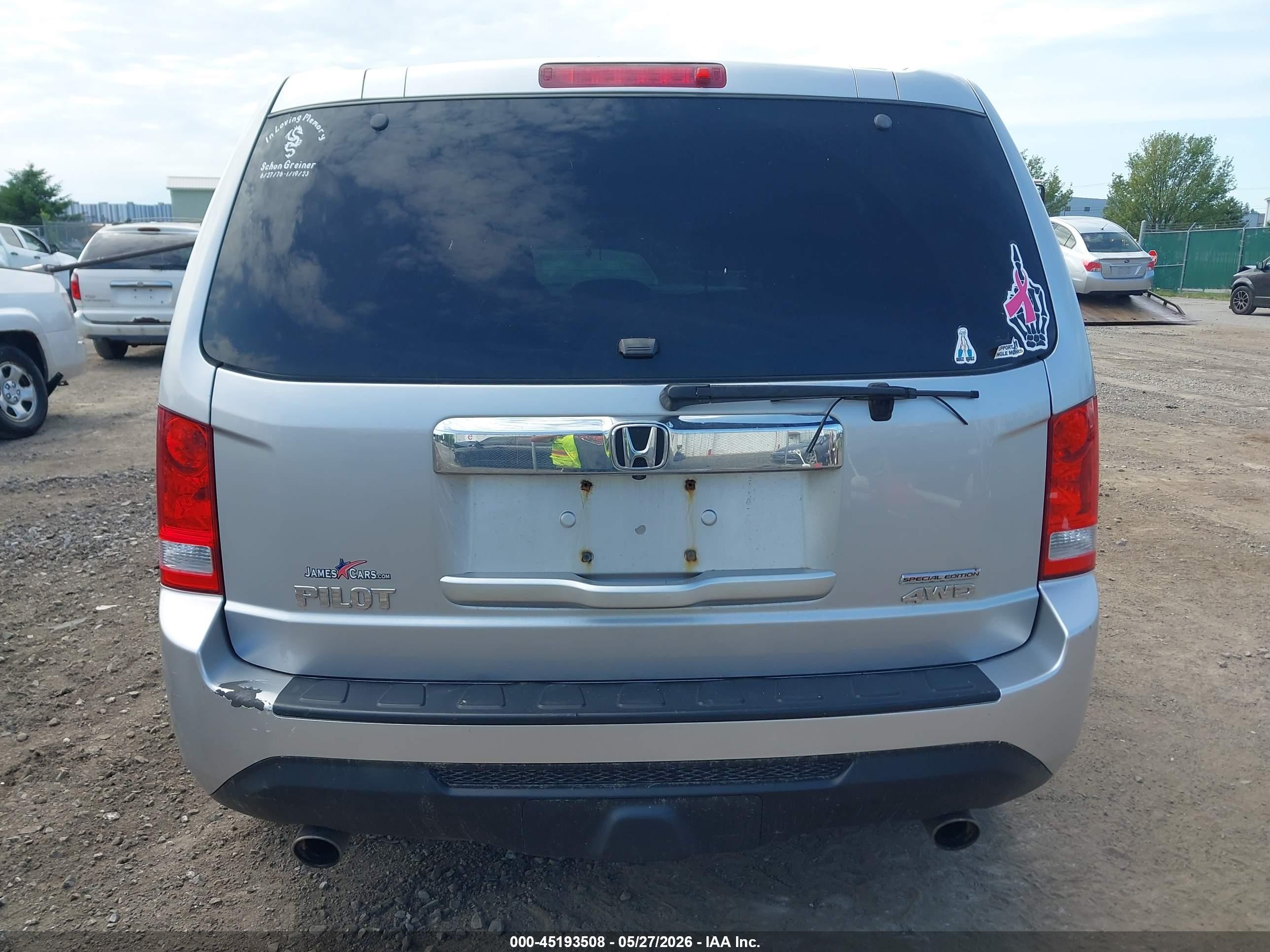 2015 Honda Pilot Se Silver vin: 5FNYF4H3XFB064905