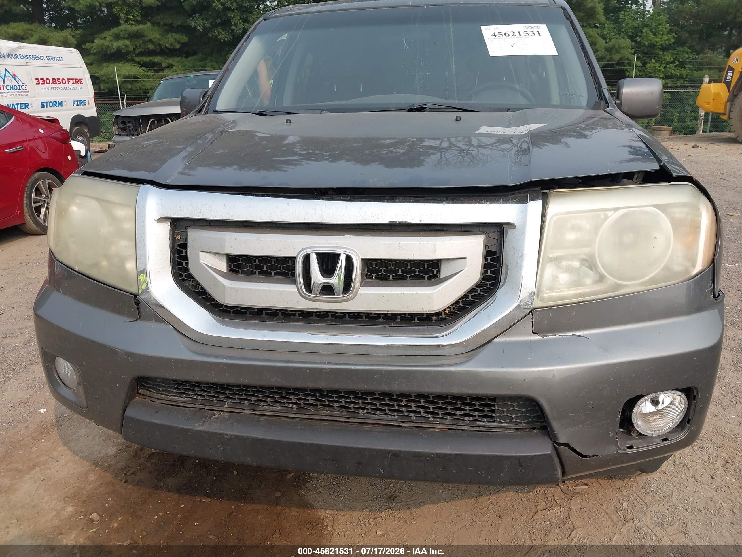 2011 Honda Pilot Ex Gray vin: 5FNYF4H40BB055018