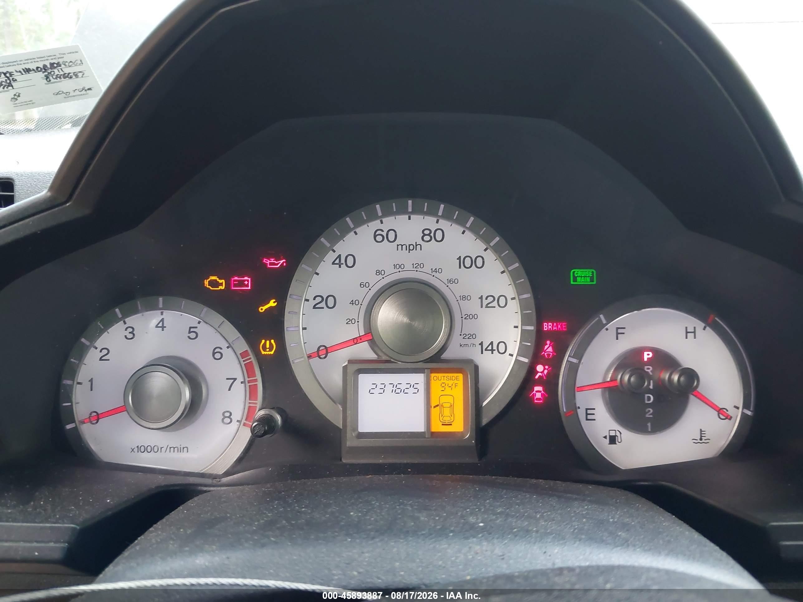 2011 Honda Pilot Ex Gray vin: 5FNYF4H40BB068061