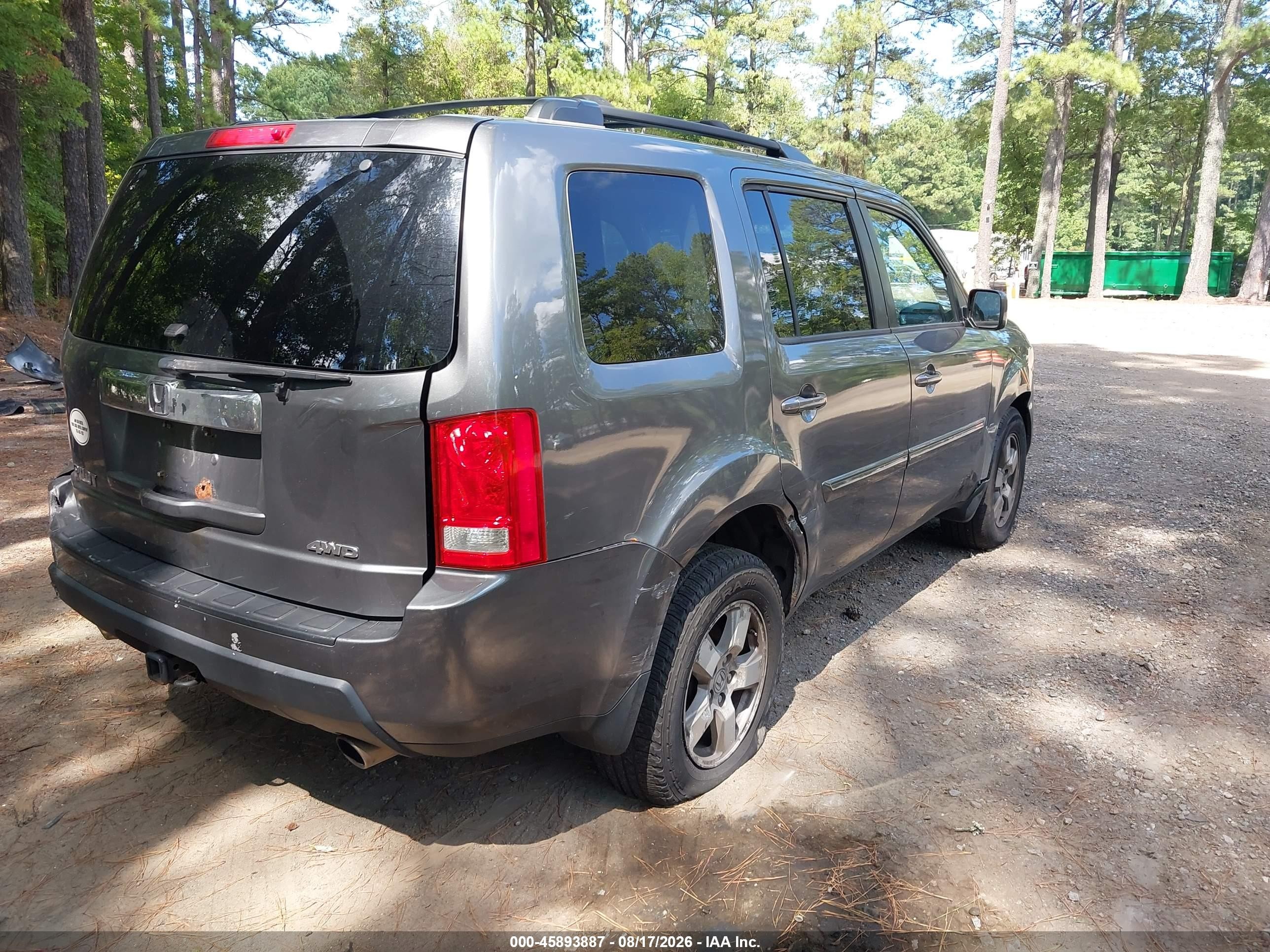 2011 Honda Pilot Ex Gray vin: 5FNYF4H40BB068061