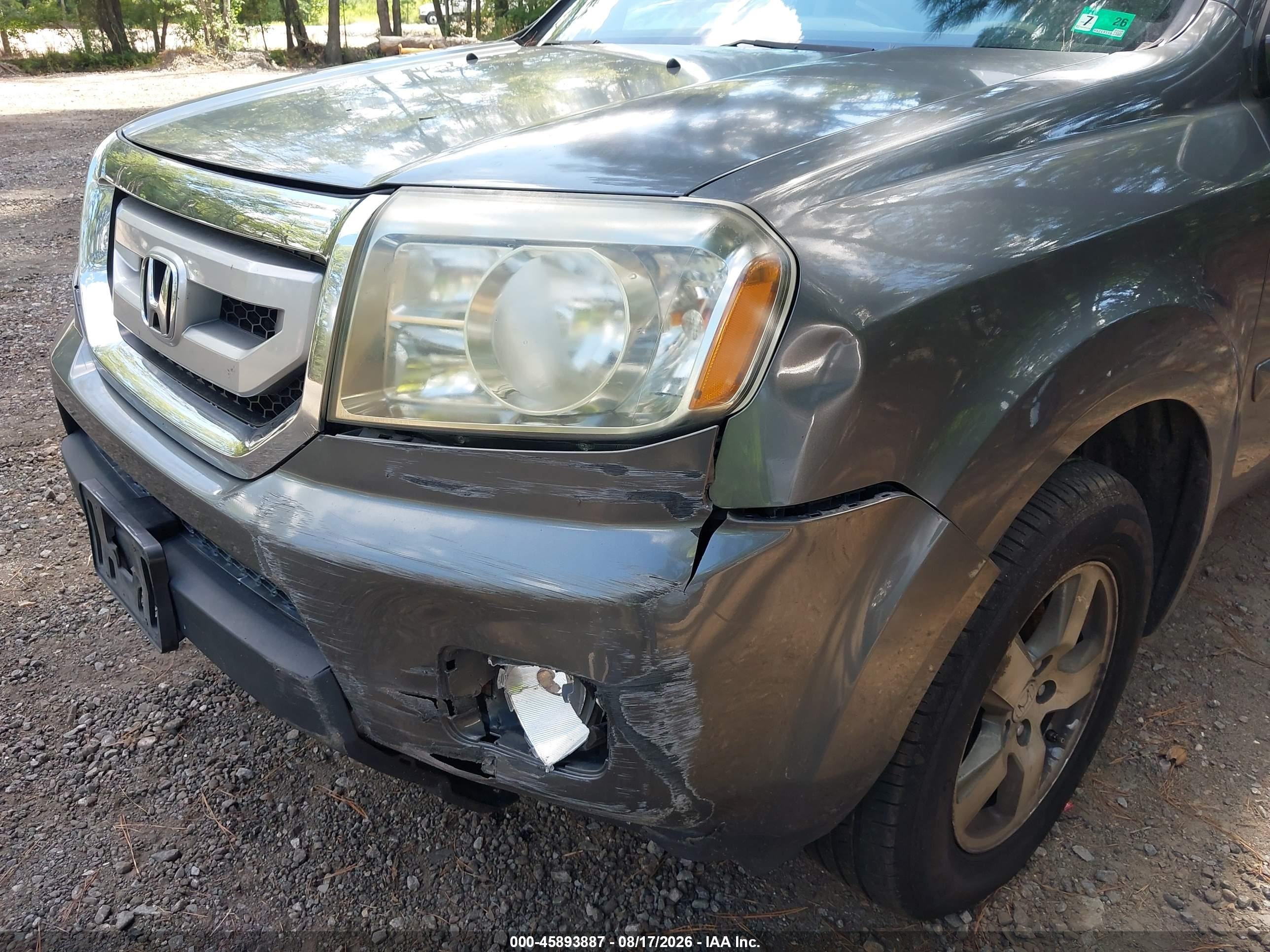 2011 Honda Pilot Ex Gray vin: 5FNYF4H40BB068061