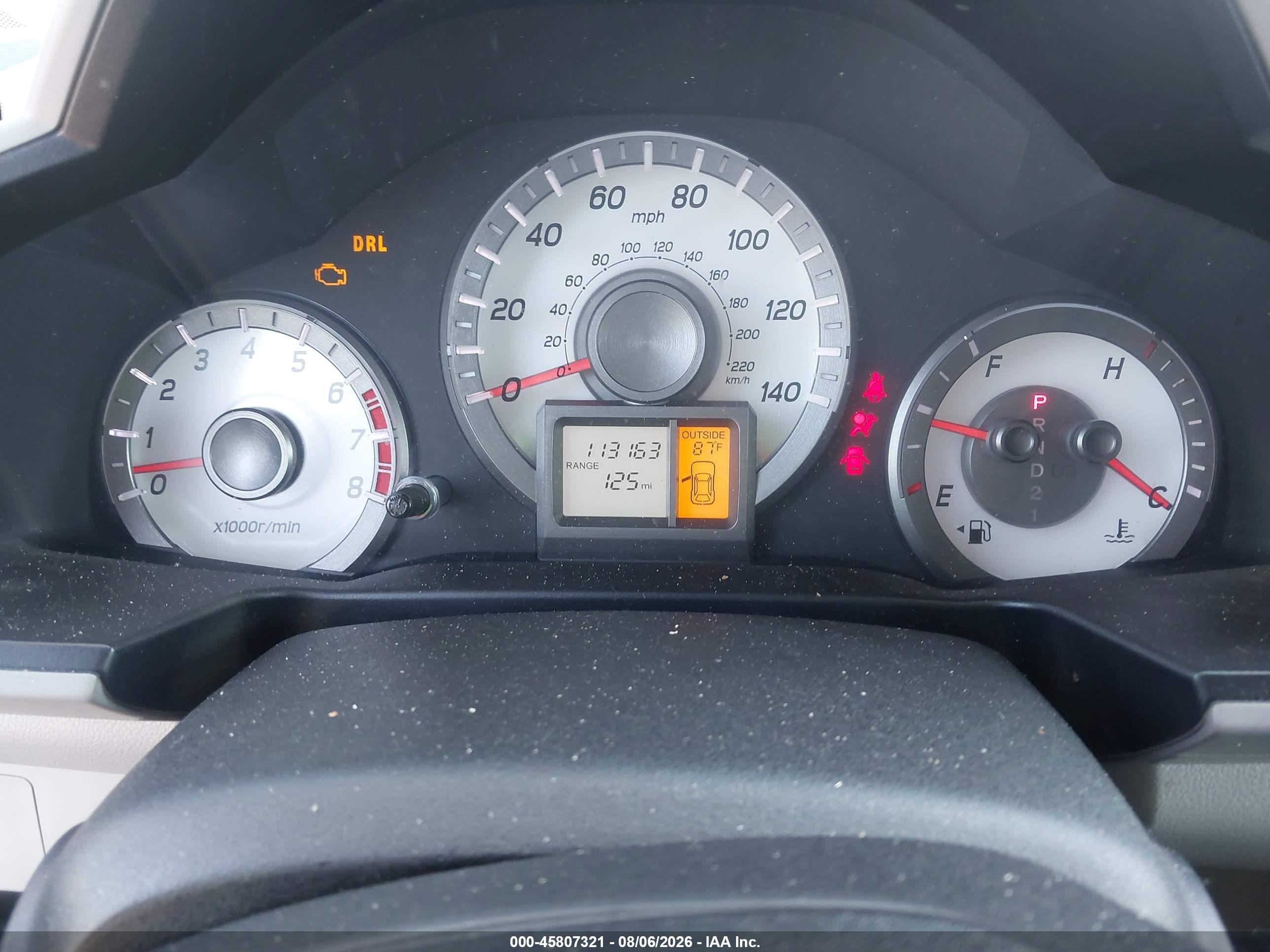 2013 Honda Pilot Ex Gray vin: 5FNYF4H40DB025665