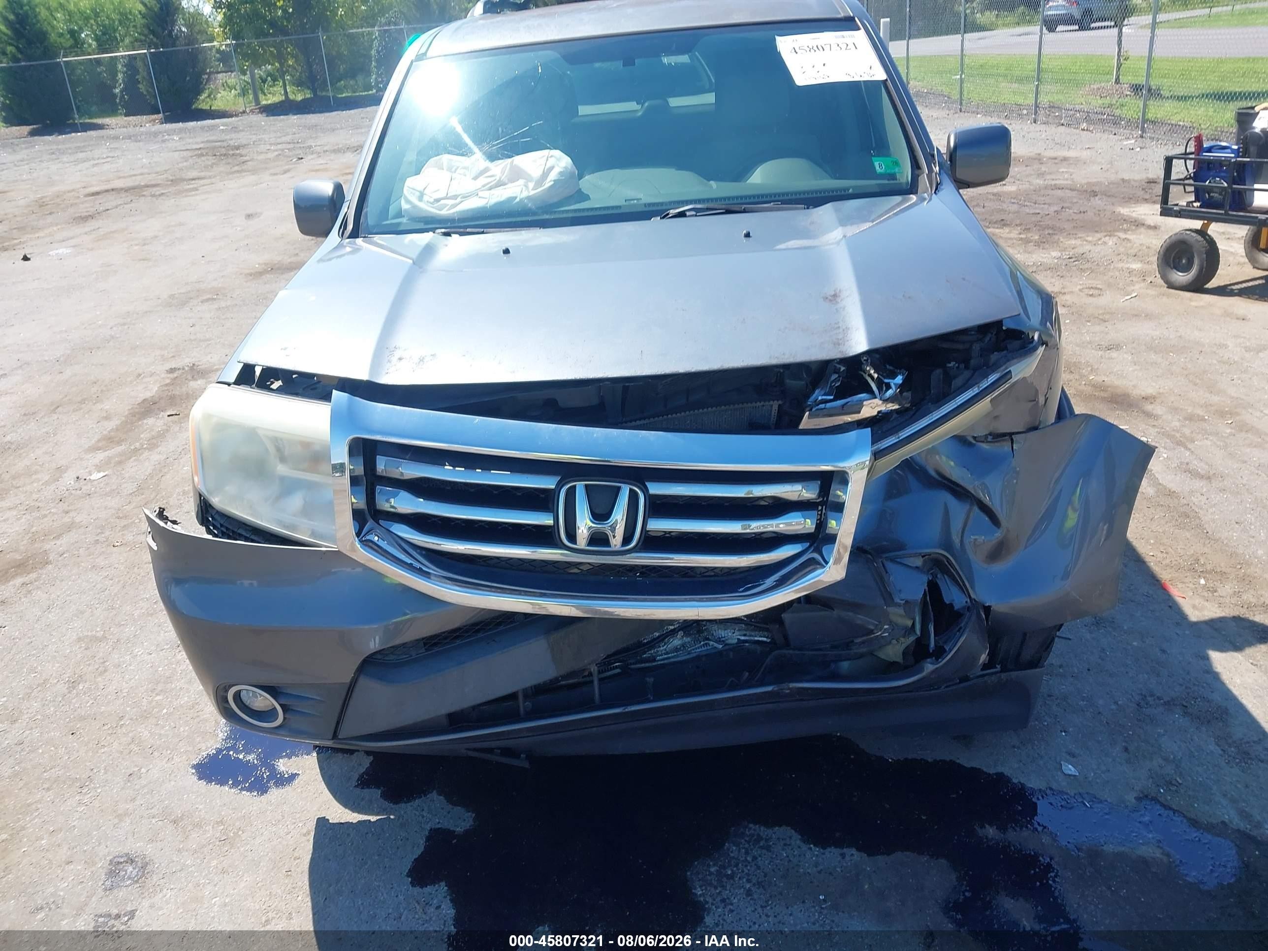 2013 Honda Pilot Ex Gray vin: 5FNYF4H40DB025665