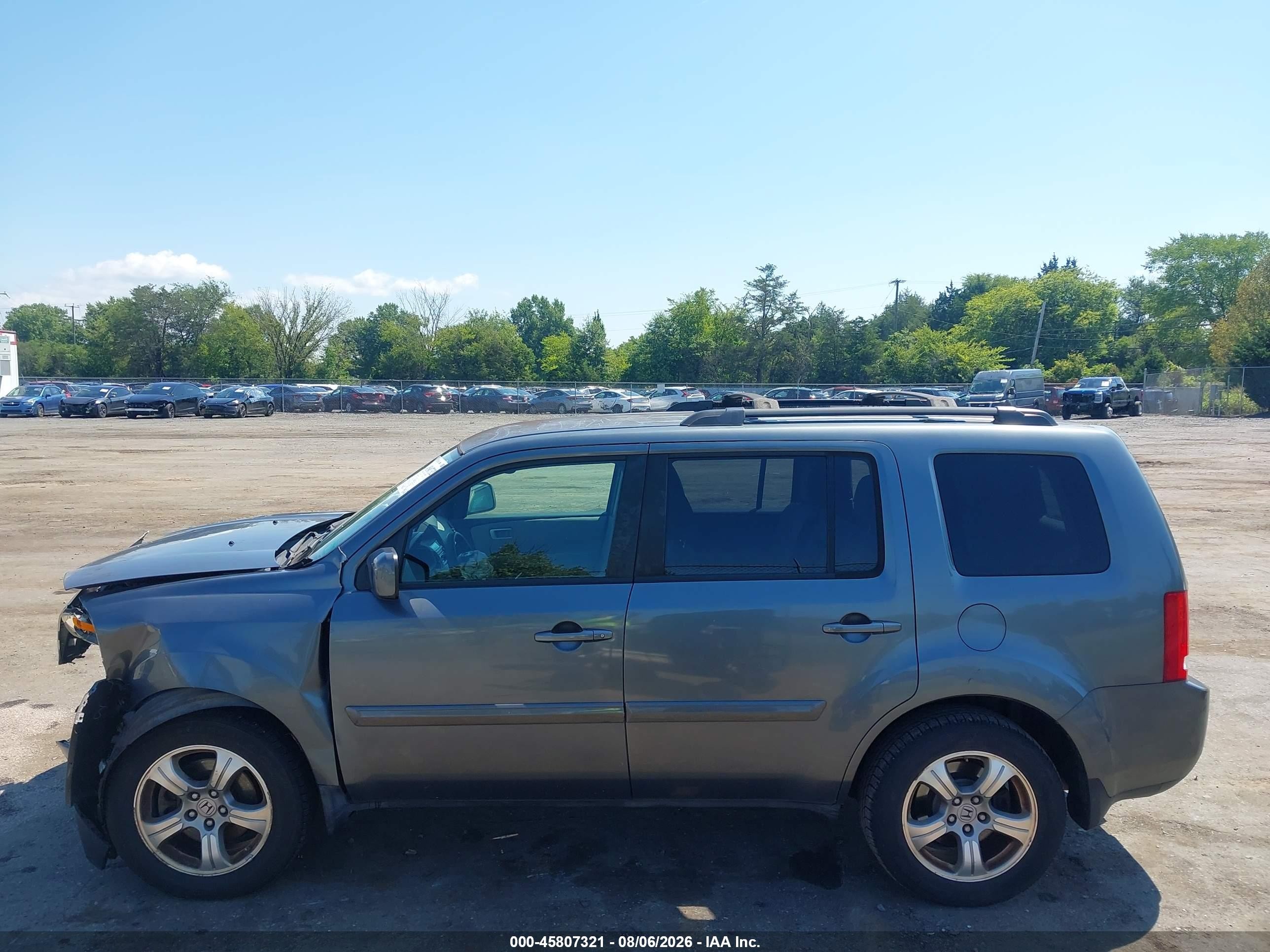 2013 Honda Pilot Ex Gray vin: 5FNYF4H40DB025665