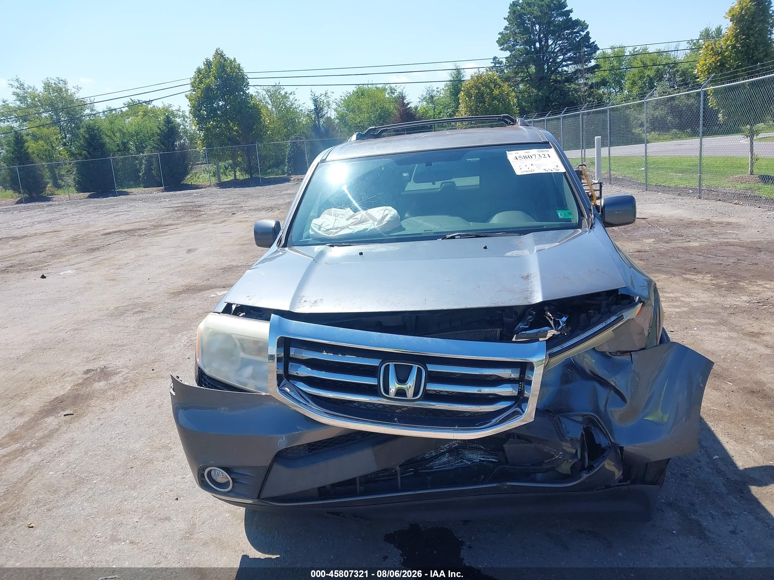 2013 Honda Pilot Ex Gray vin: 5FNYF4H40DB025665