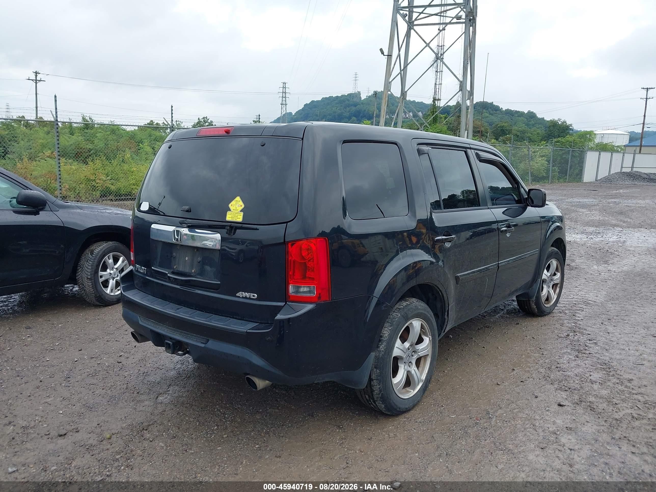 2013 Honda Pilot Ex Black vin: 5FNYF4H40DB040201