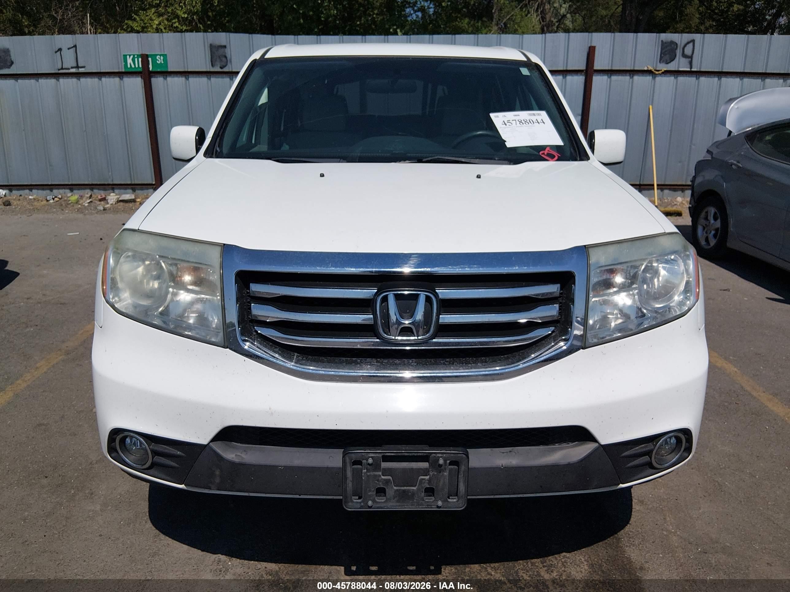 2013 Honda Pilot Ex White vin: 5FNYF4H40DB044894