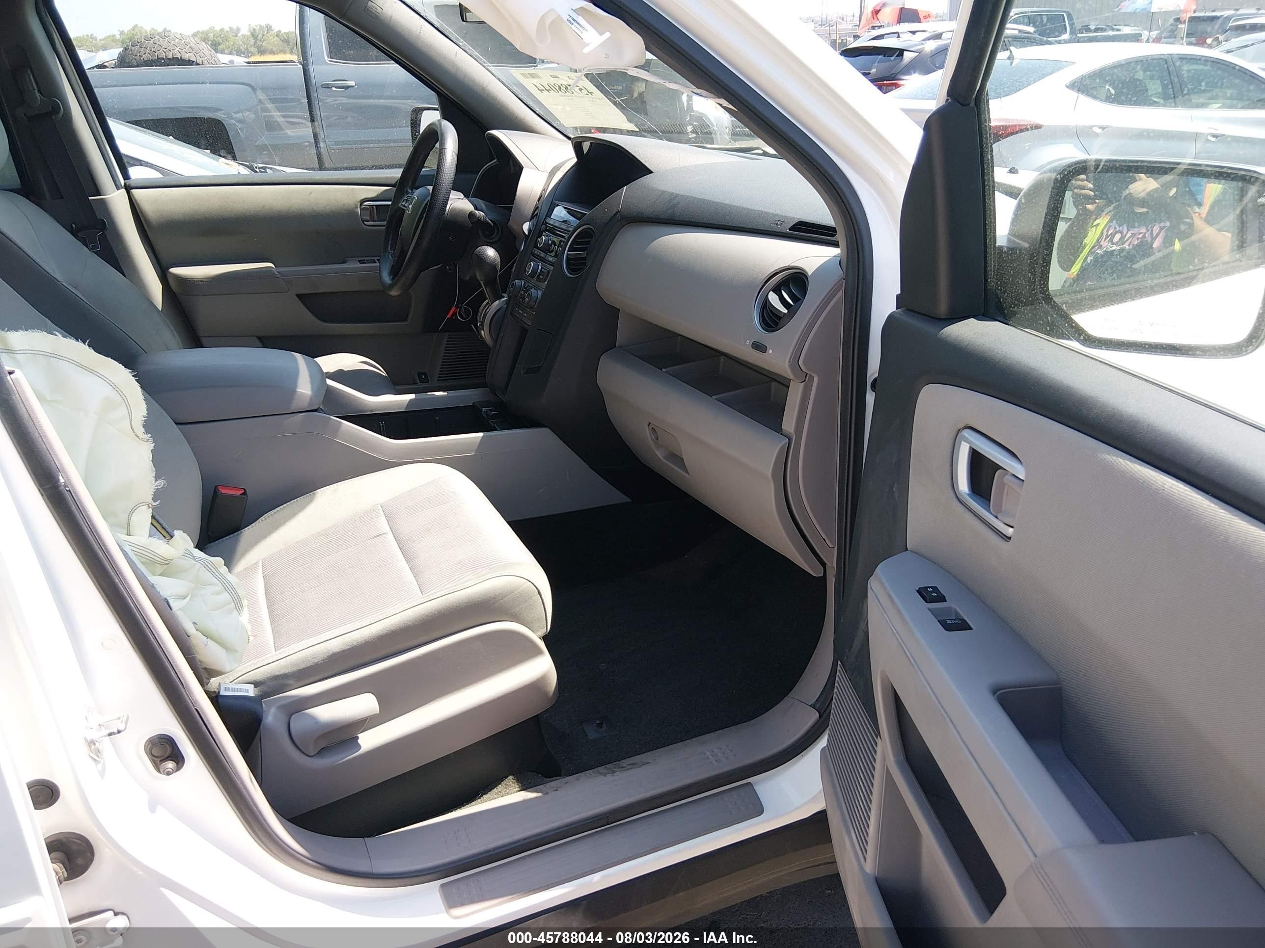 2013 Honda Pilot Ex White vin: 5FNYF4H40DB044894
