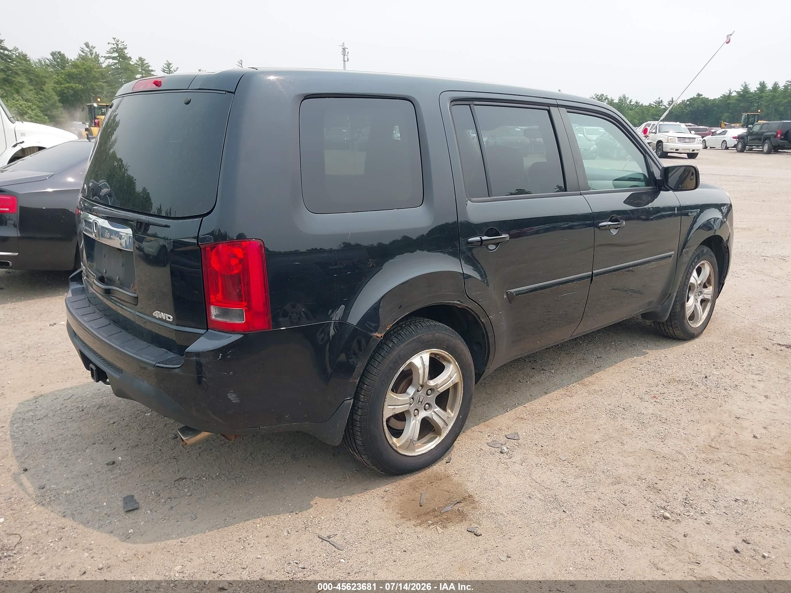 2013 Honda Pilot Ex Black vin: 5FNYF4H40DB055863