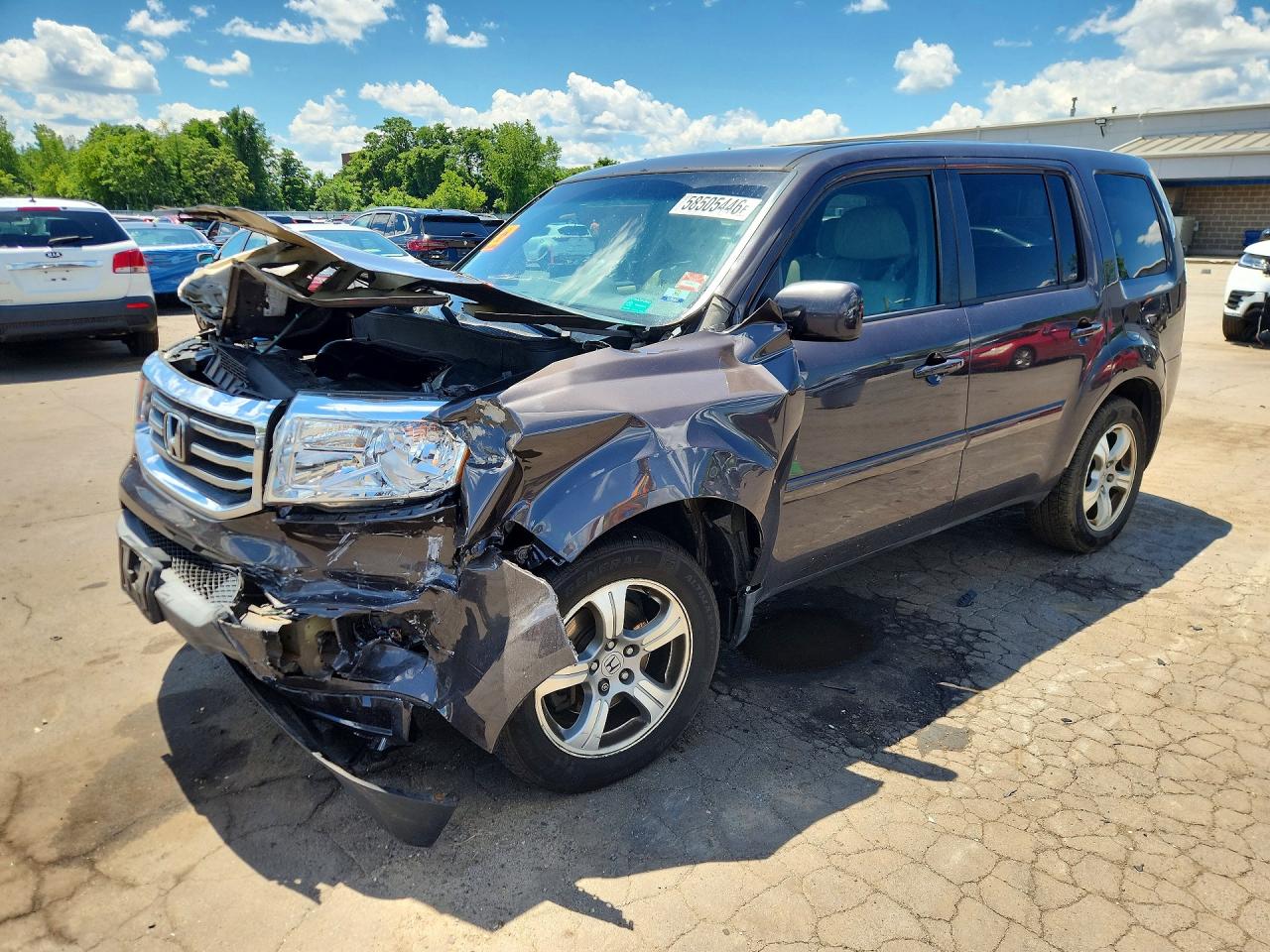 2013 Honda Pilot Ex Brown vin: 5FNYF4H40DB071559