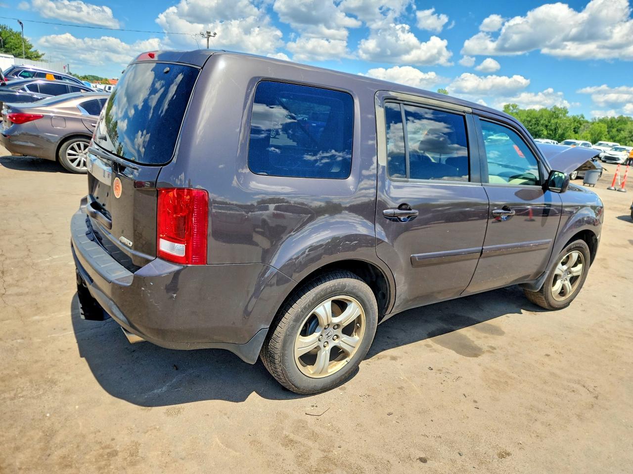 2013 Honda Pilot Ex Brown vin: 5FNYF4H40DB071559