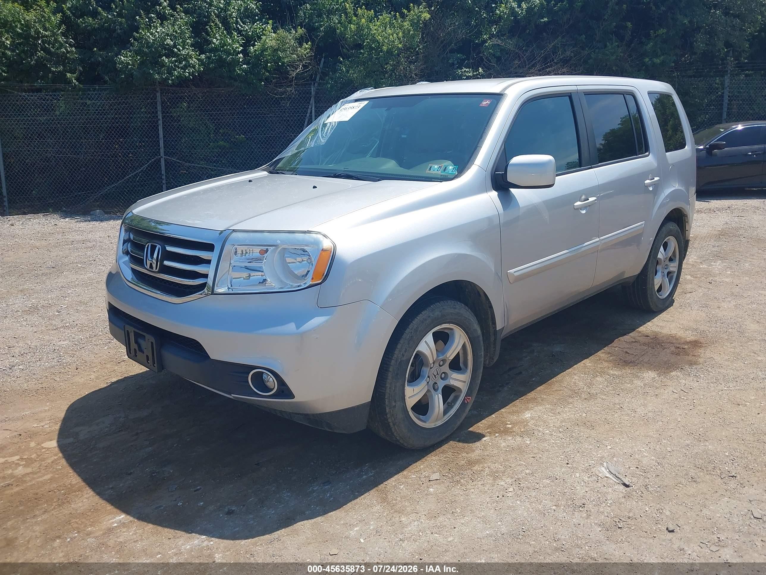 2015 Honda Pilot Ex Silver vin: 5FNYF4H40FB027872
