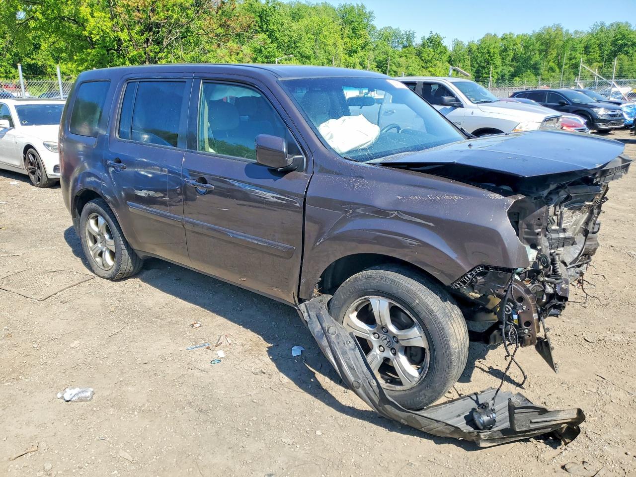 2015 Honda Pilot Ex Brown vin: 5FNYF4H40FB042548