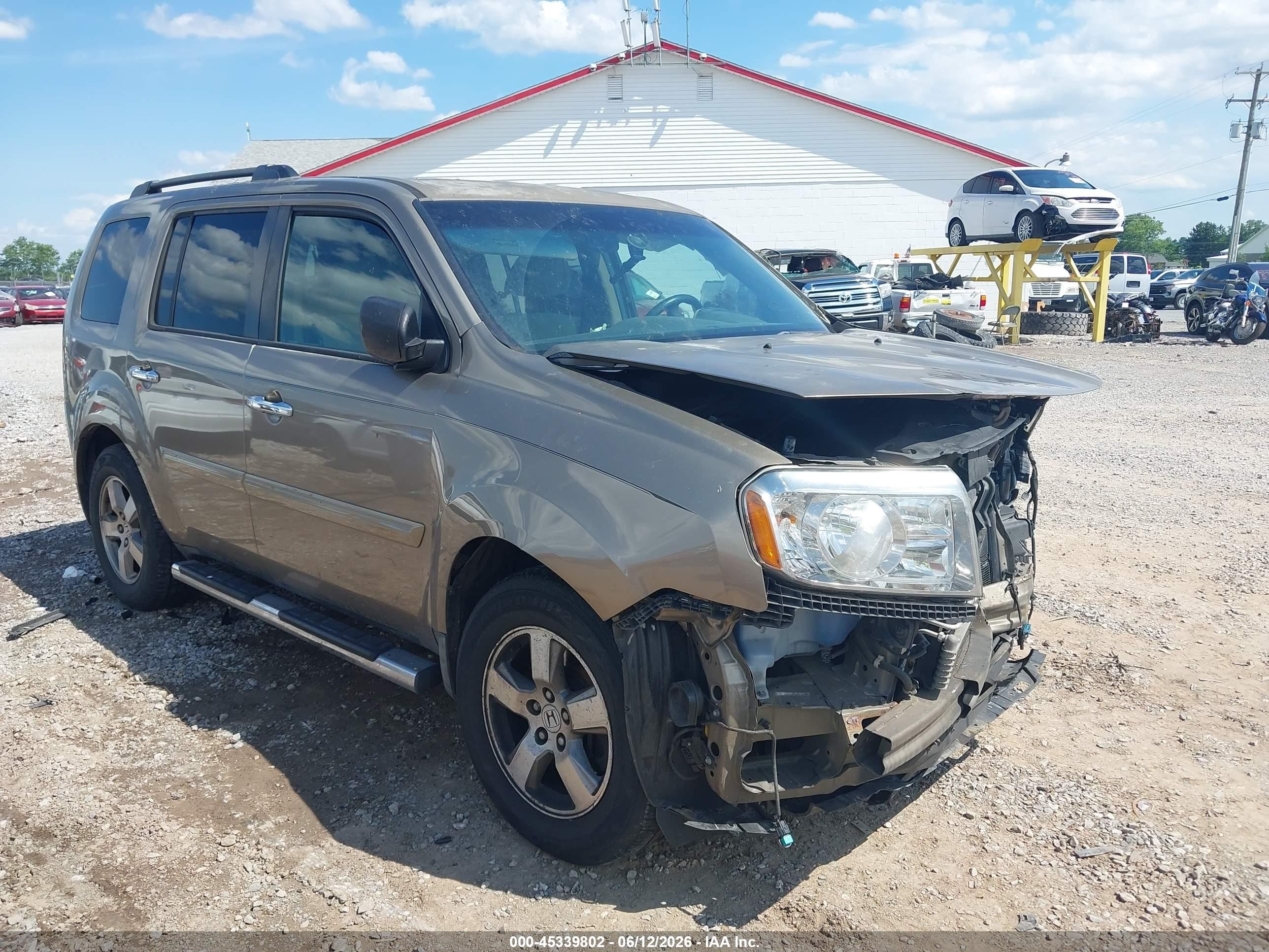 2011 Honda Pilot Ex Beige vin: 5FNYF4H41BB001453