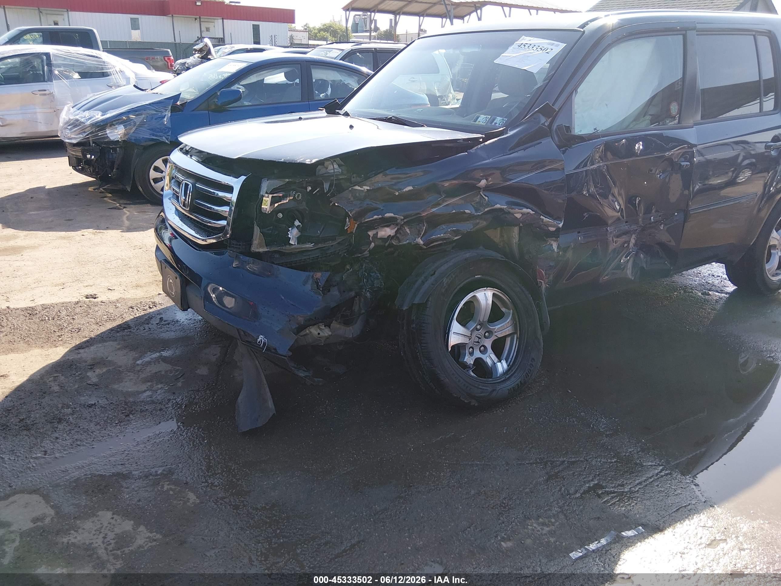 2012 Honda Pilot Ex Blue vin: 5FNYF4H41CB003589