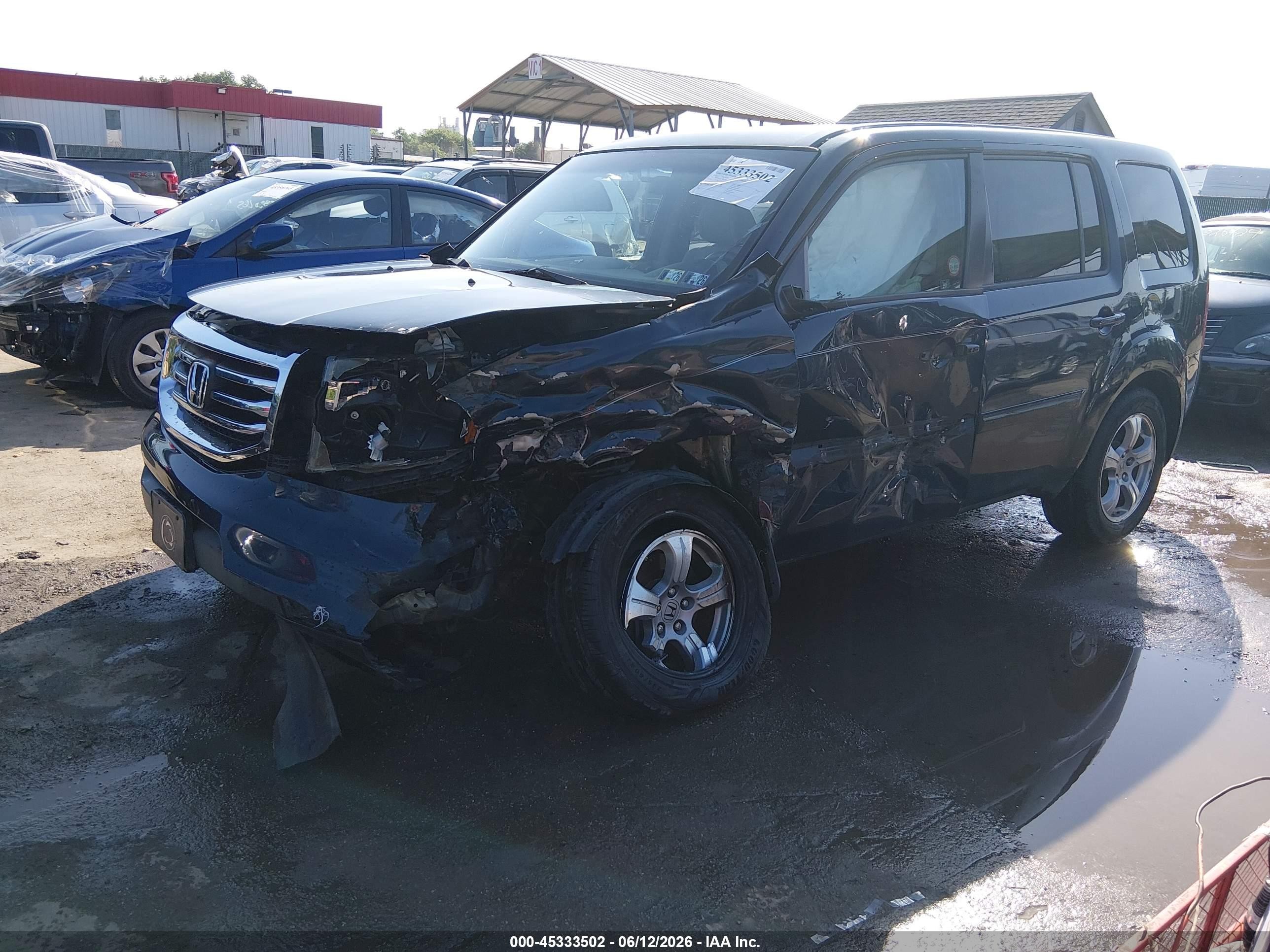 2012 Honda Pilot Ex Blue vin: 5FNYF4H41CB003589
