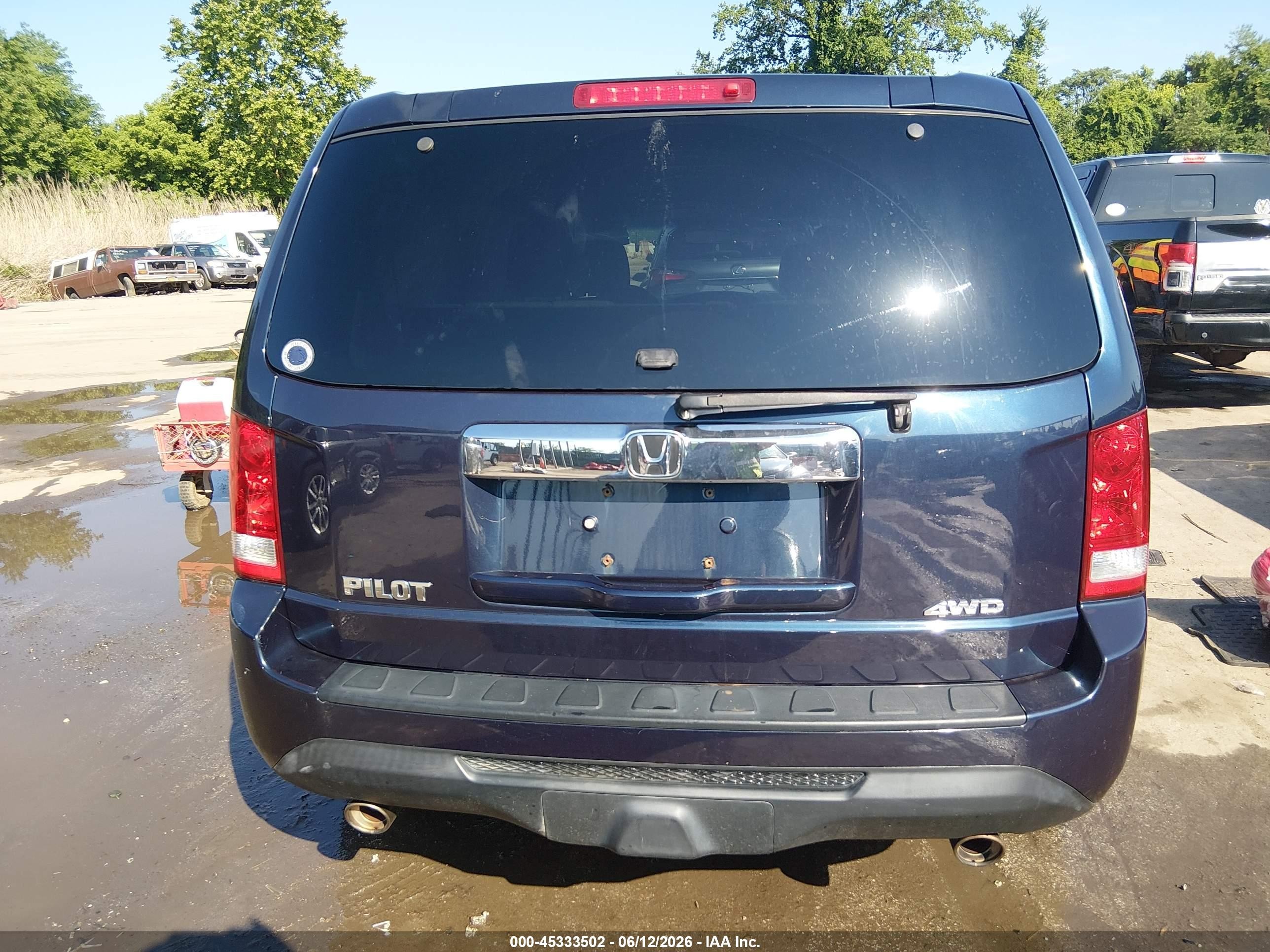 2012 Honda Pilot Ex Blue vin: 5FNYF4H41CB003589