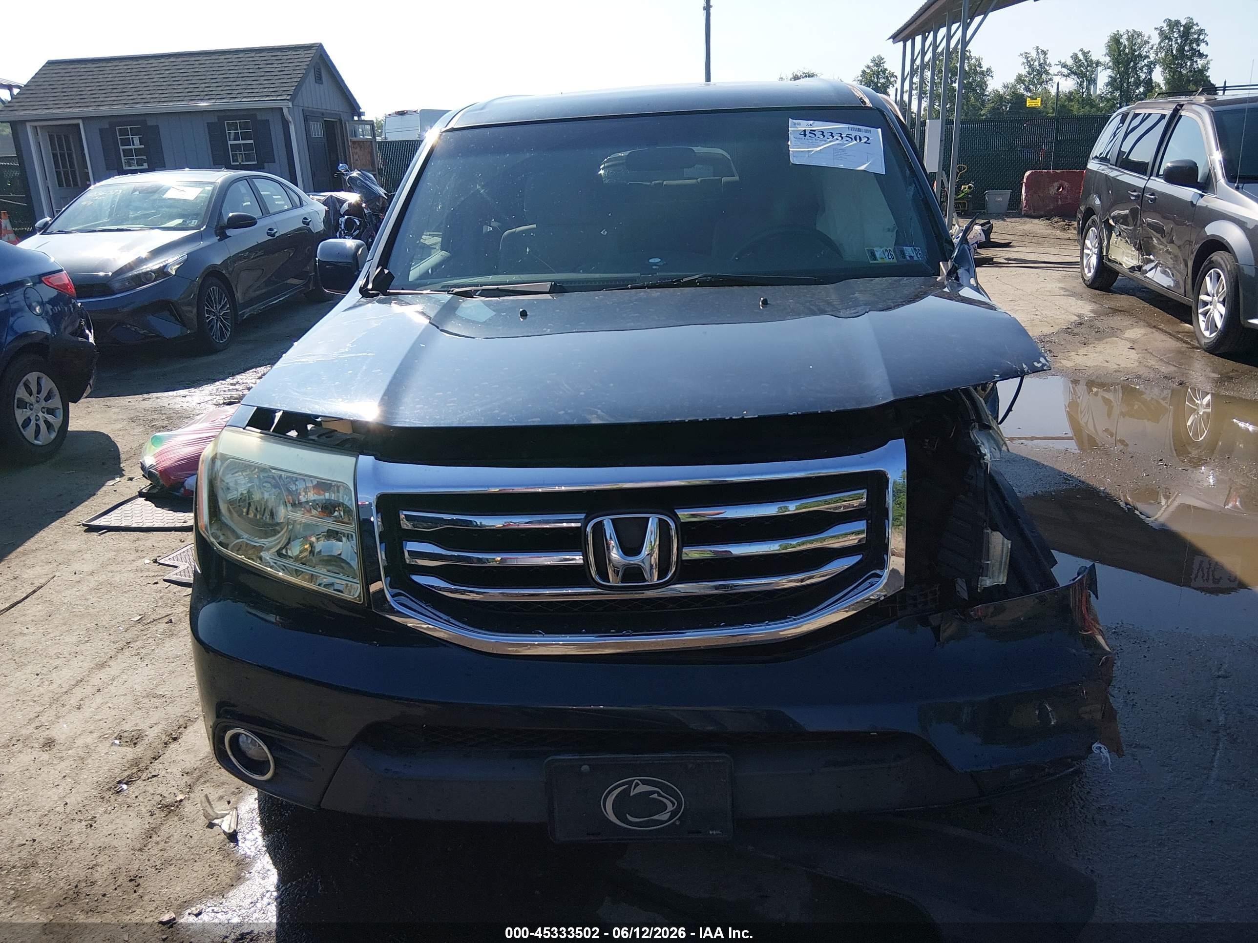 2012 Honda Pilot Ex Blue vin: 5FNYF4H41CB003589