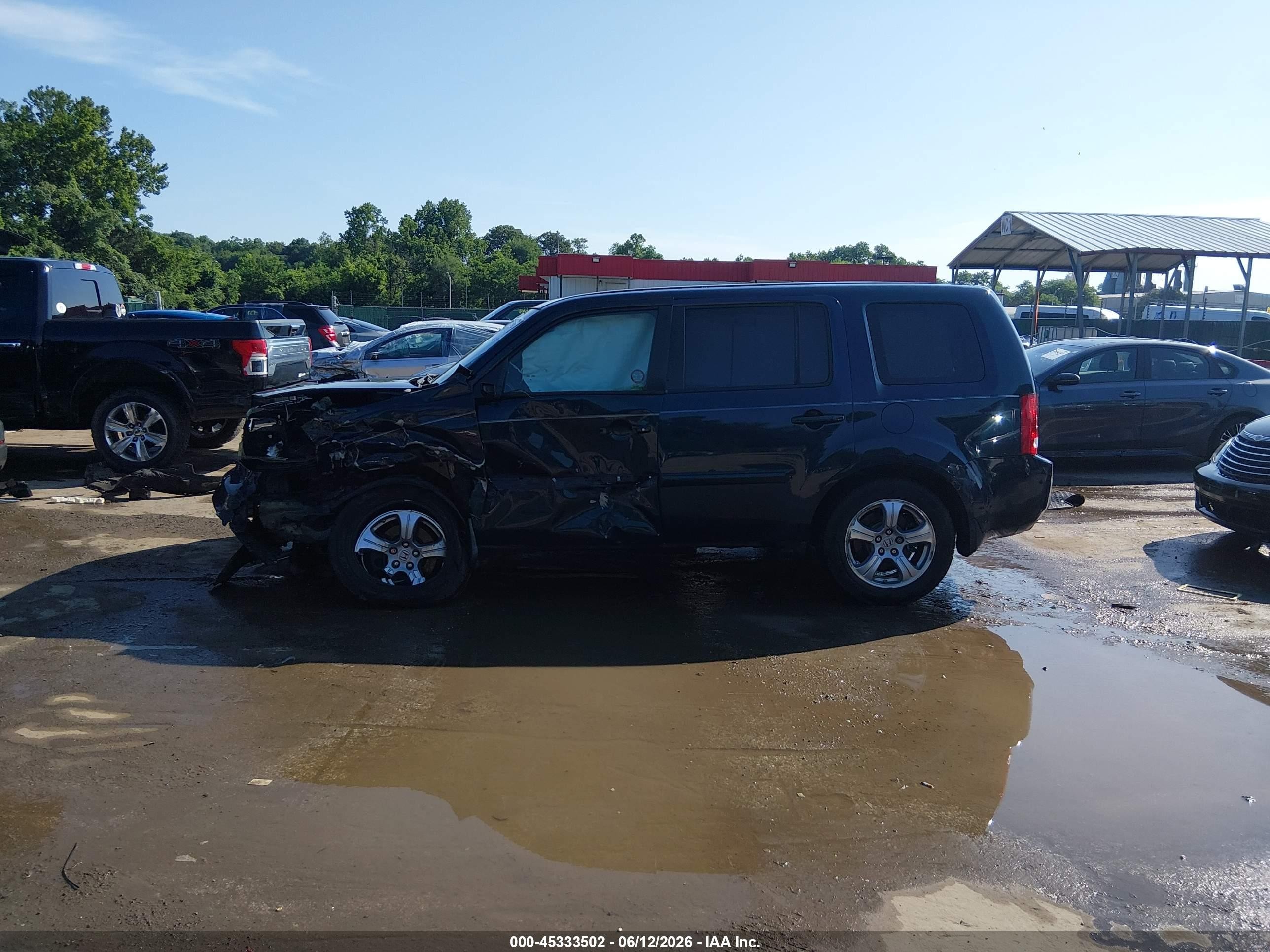 2012 Honda Pilot Ex Blue vin: 5FNYF4H41CB003589
