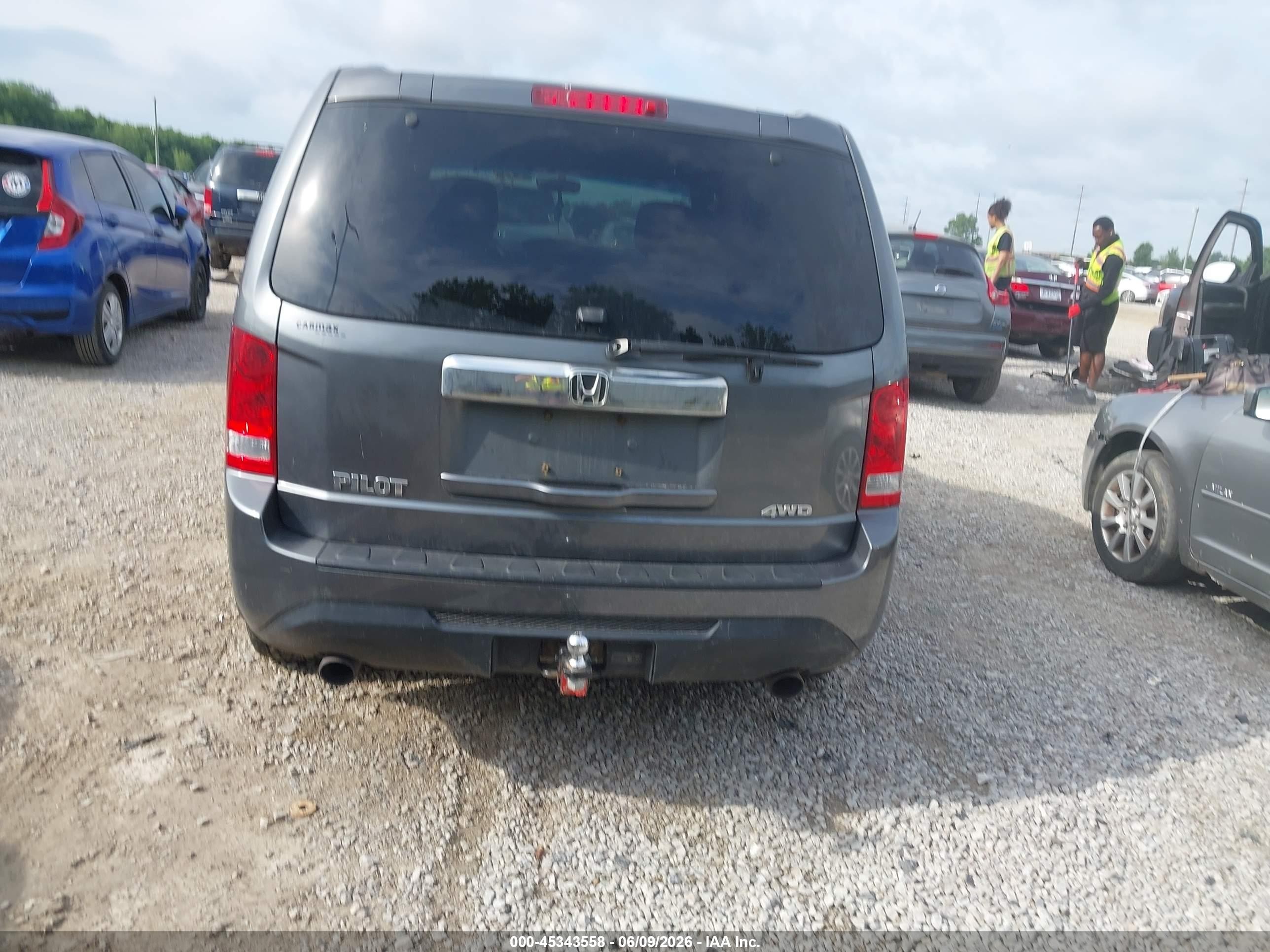 2012 Honda Pilot Ex Gray vin: 5FNYF4H41CB012728
