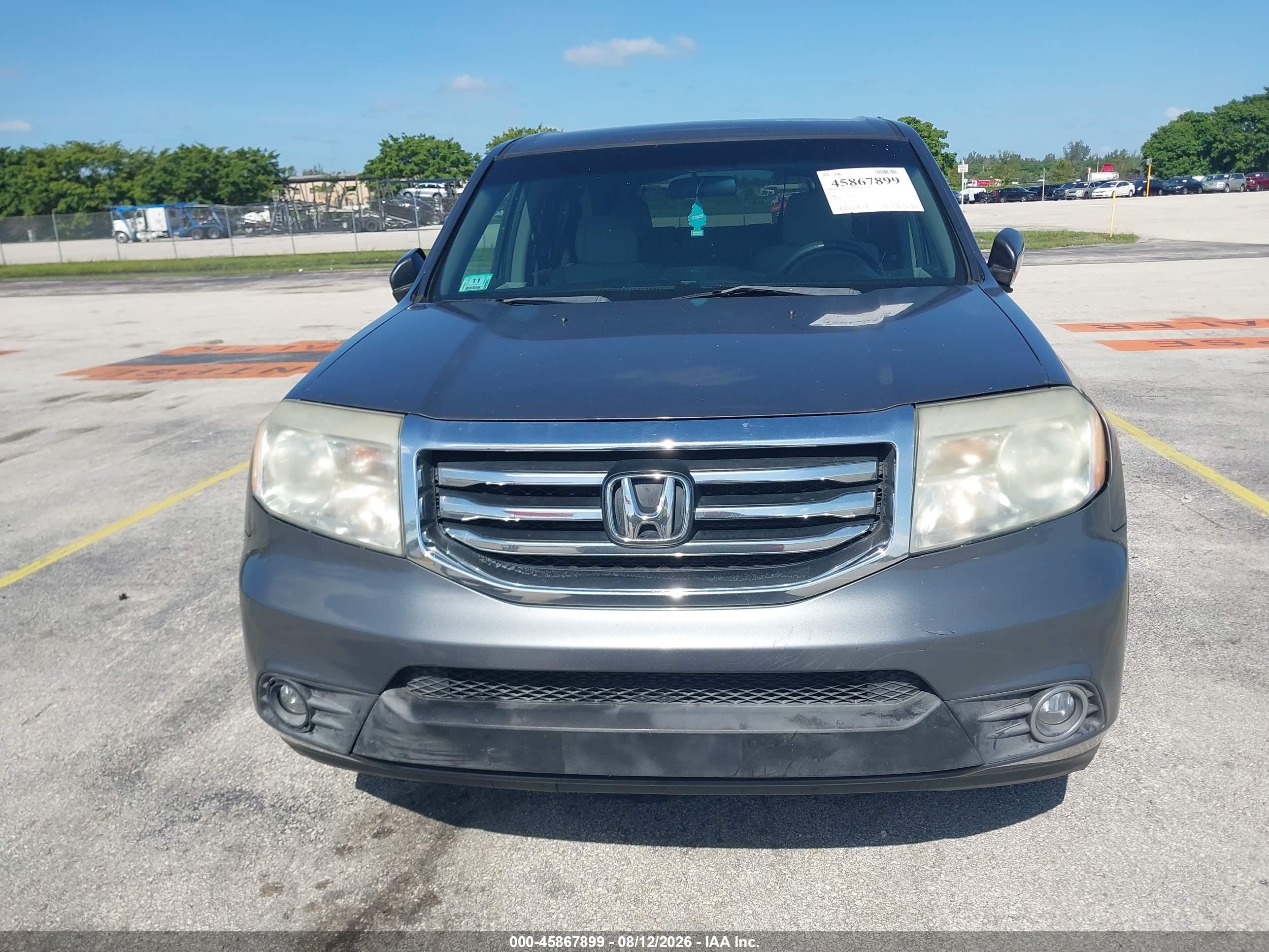 2012 Honda Pilot Ex Gray vin: 5FNYF4H41CB050184