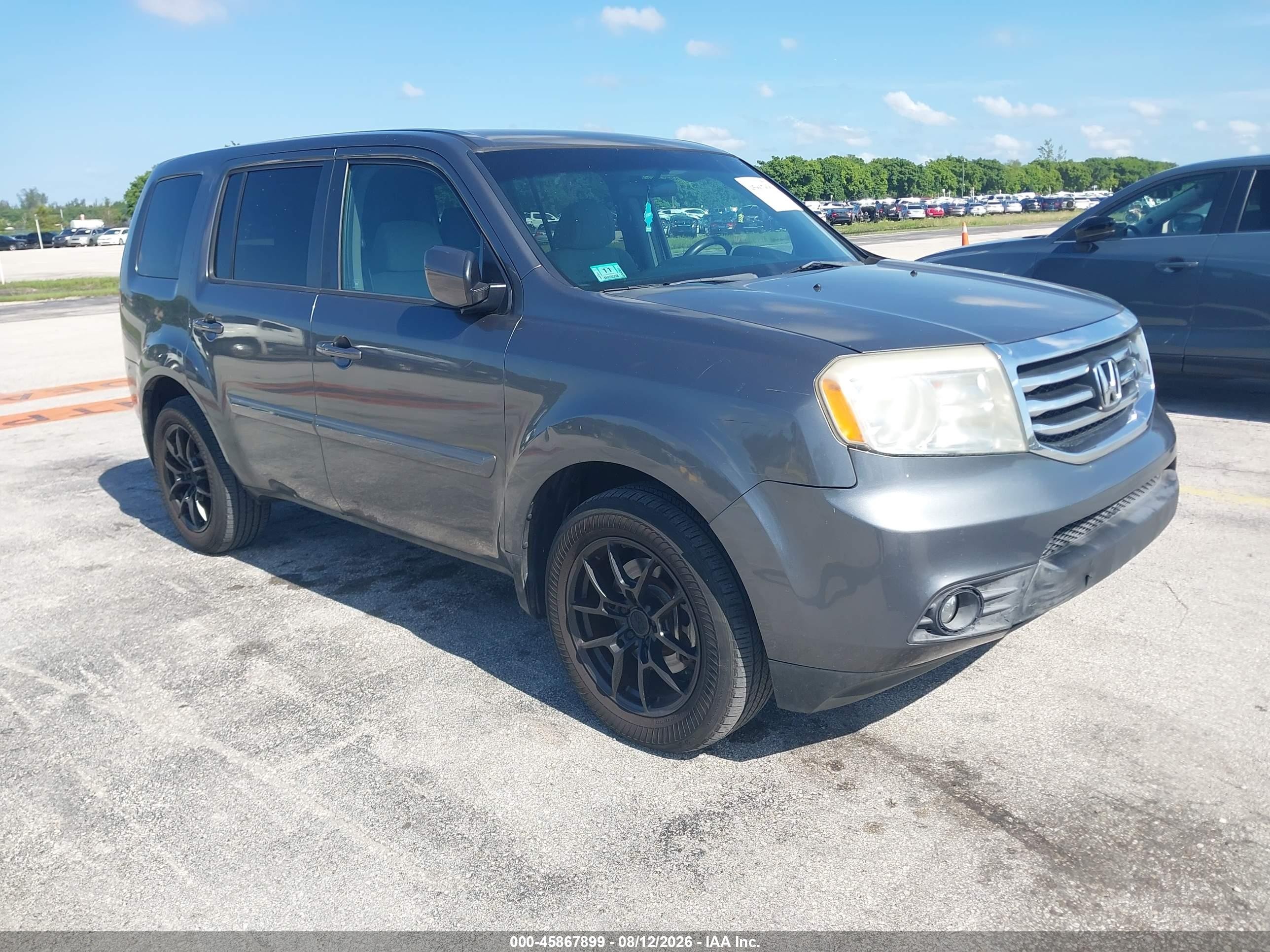 2012 Honda Pilot Ex Gray vin: 5FNYF4H41CB050184