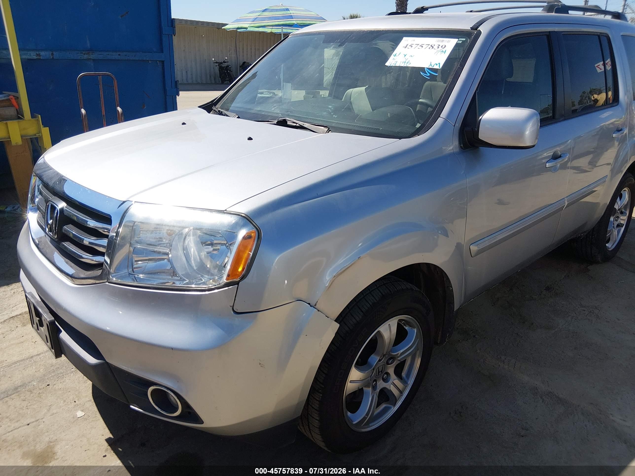 2013 Honda Pilot Ex Silver vin: 5FNYF4H41DB025173